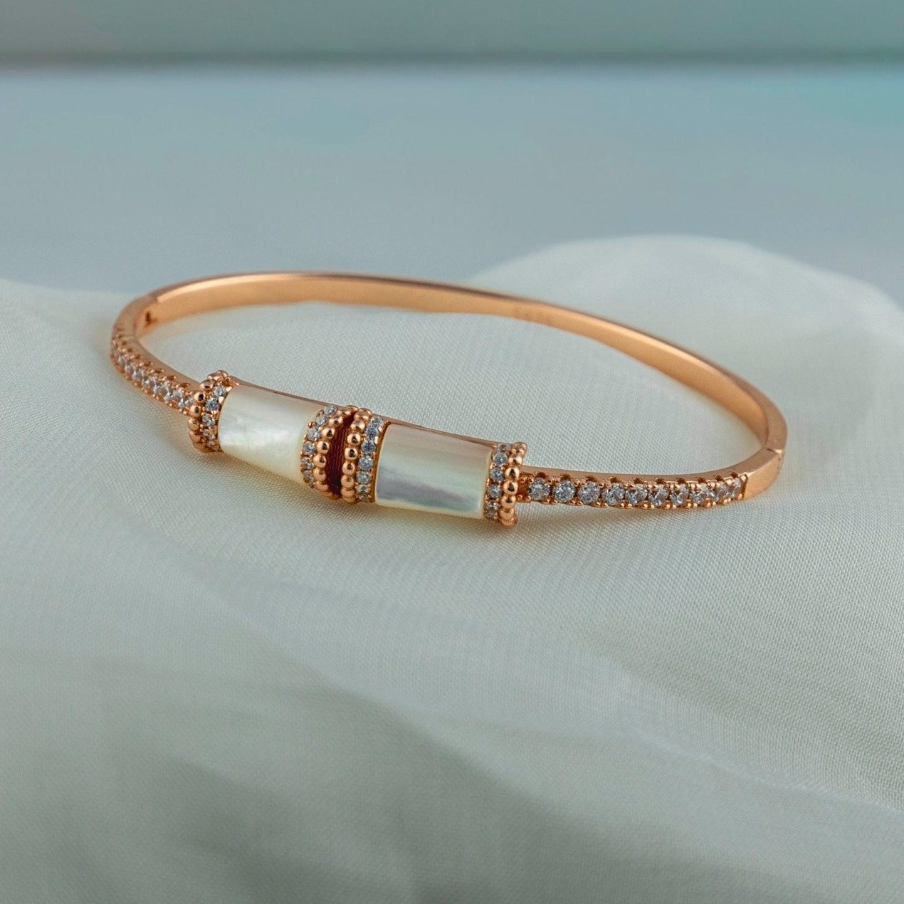 Jade Inlay Bangle - Miraura Jewels