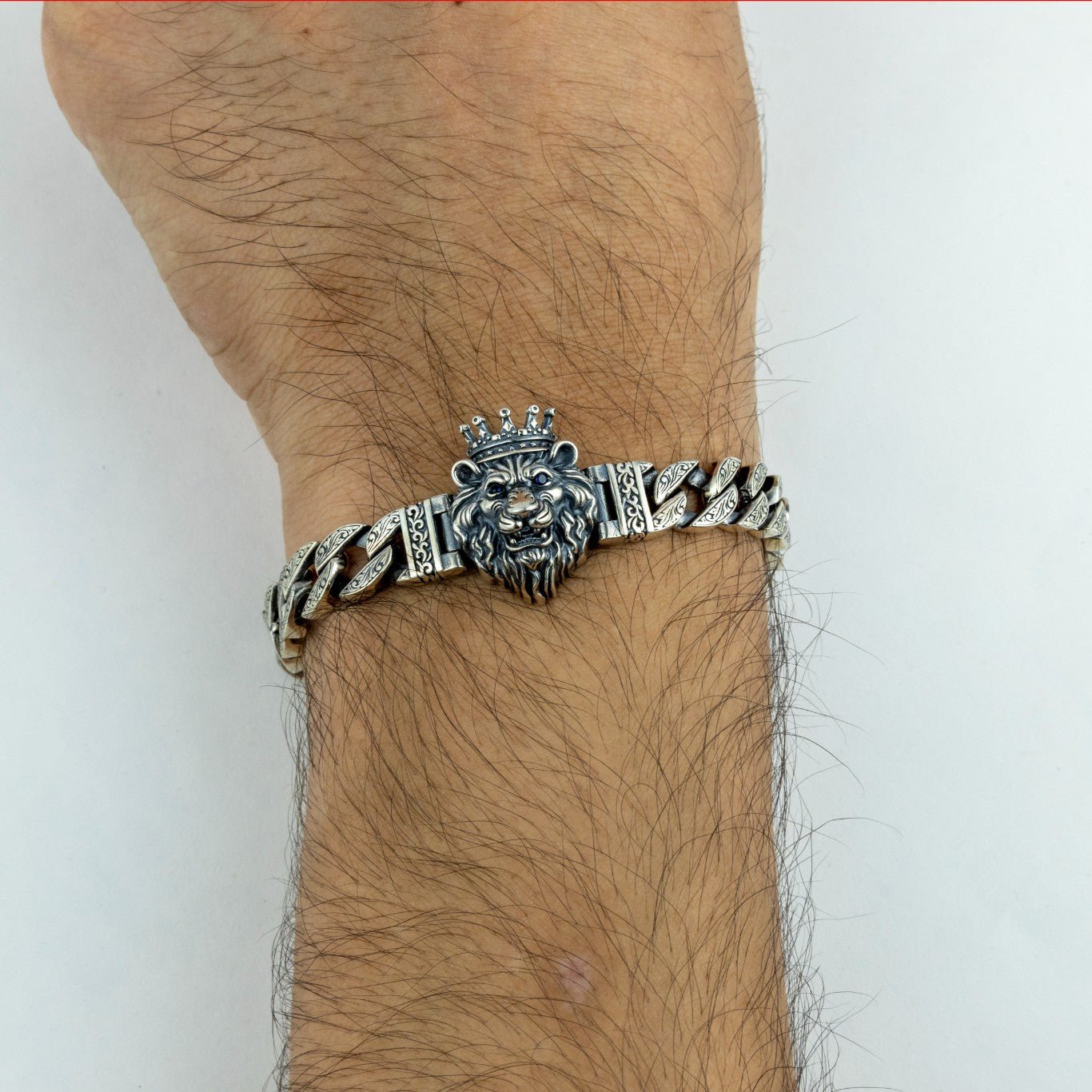 Lion Head Curb Chain Bracelet - Miraura Jewels