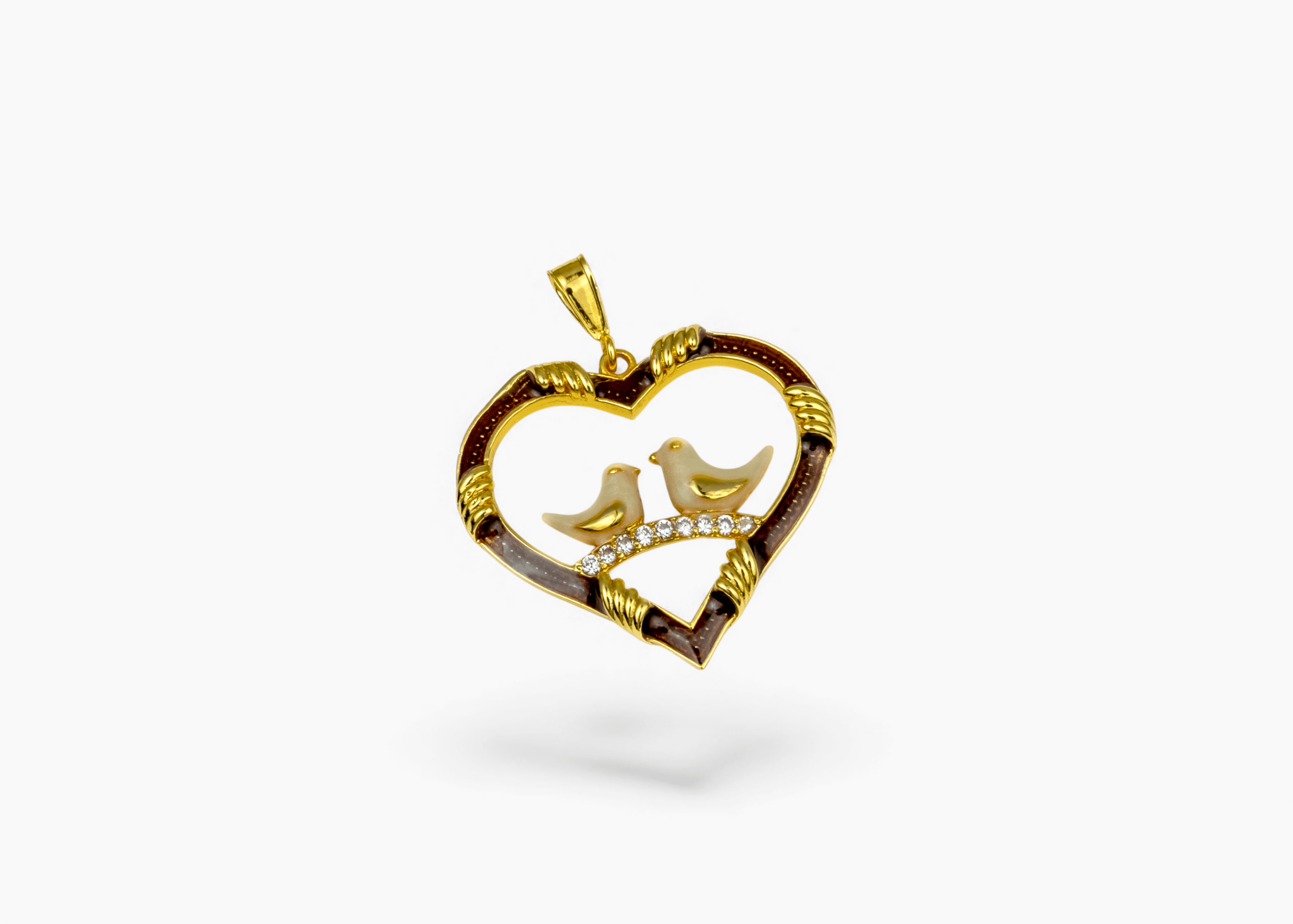Love Birds Heart Pendant - Miraura Jewels