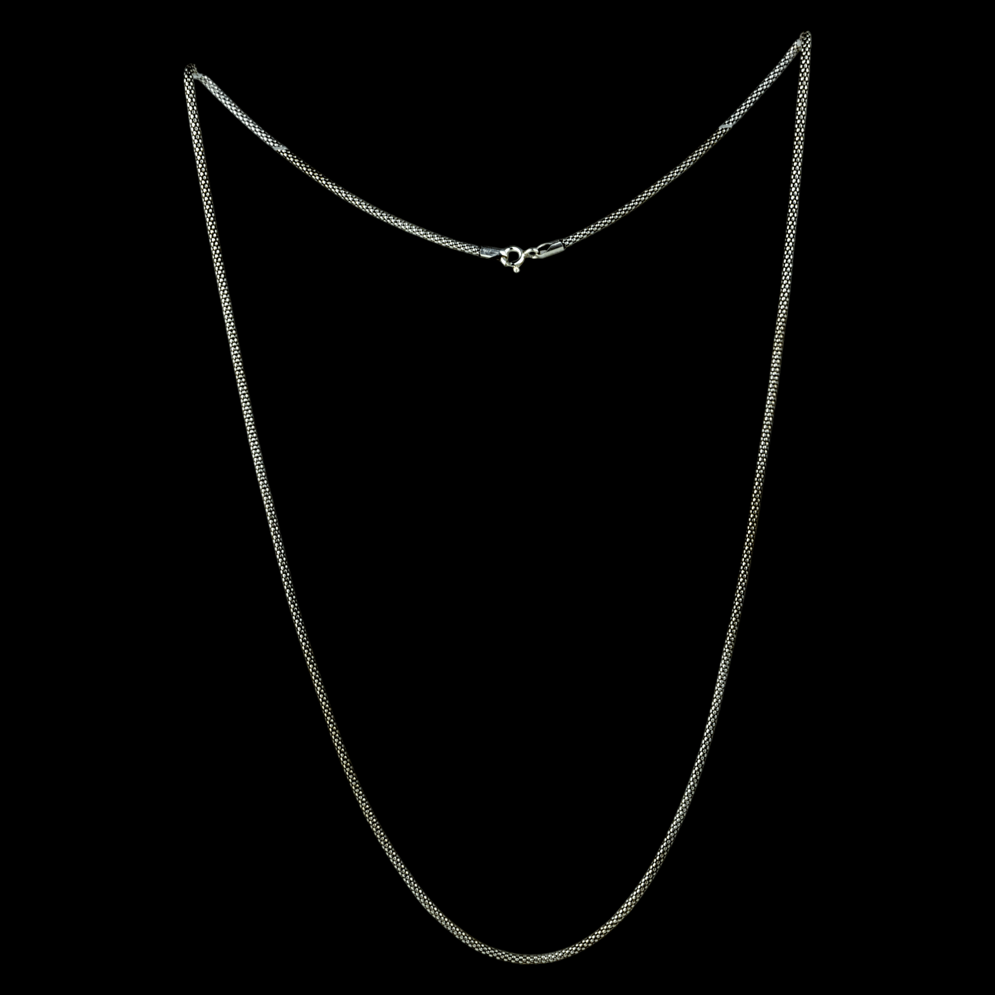 Men's 925 Sterling Silver Woven Popcorn Chain - Miraura Jewels