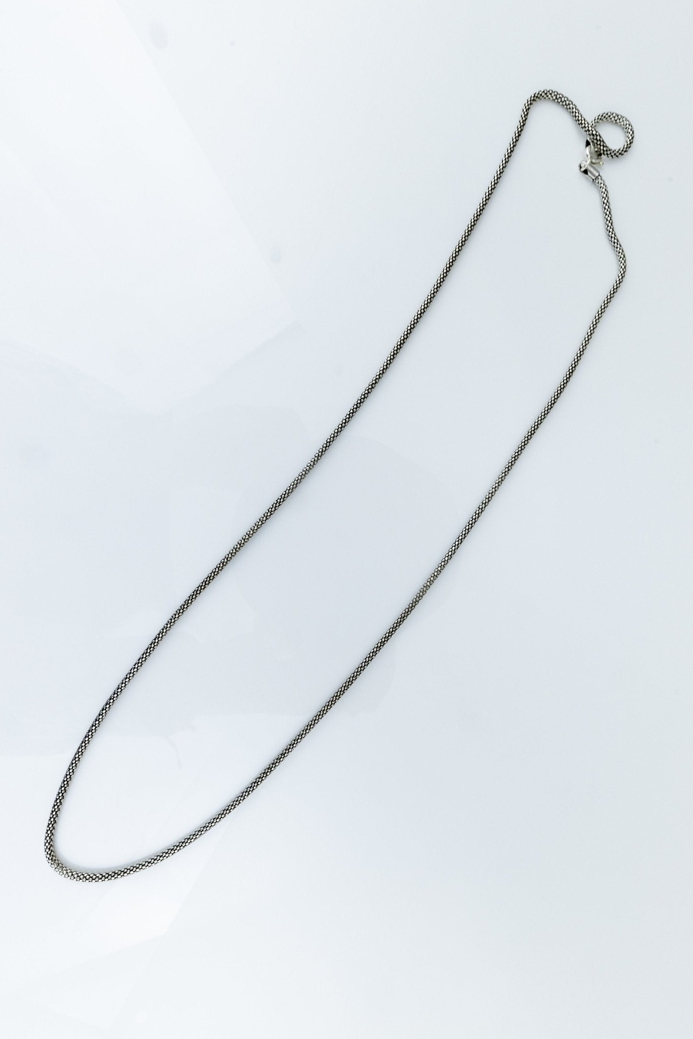 Men's 925 Sterling Silver Woven Popcorn Chain - Miraura Jewels