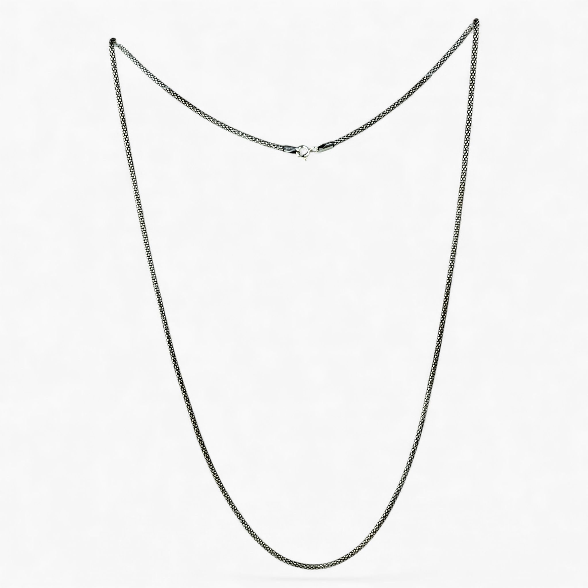 Men's 925 Sterling Silver Woven Popcorn Chain - Miraura Jewels