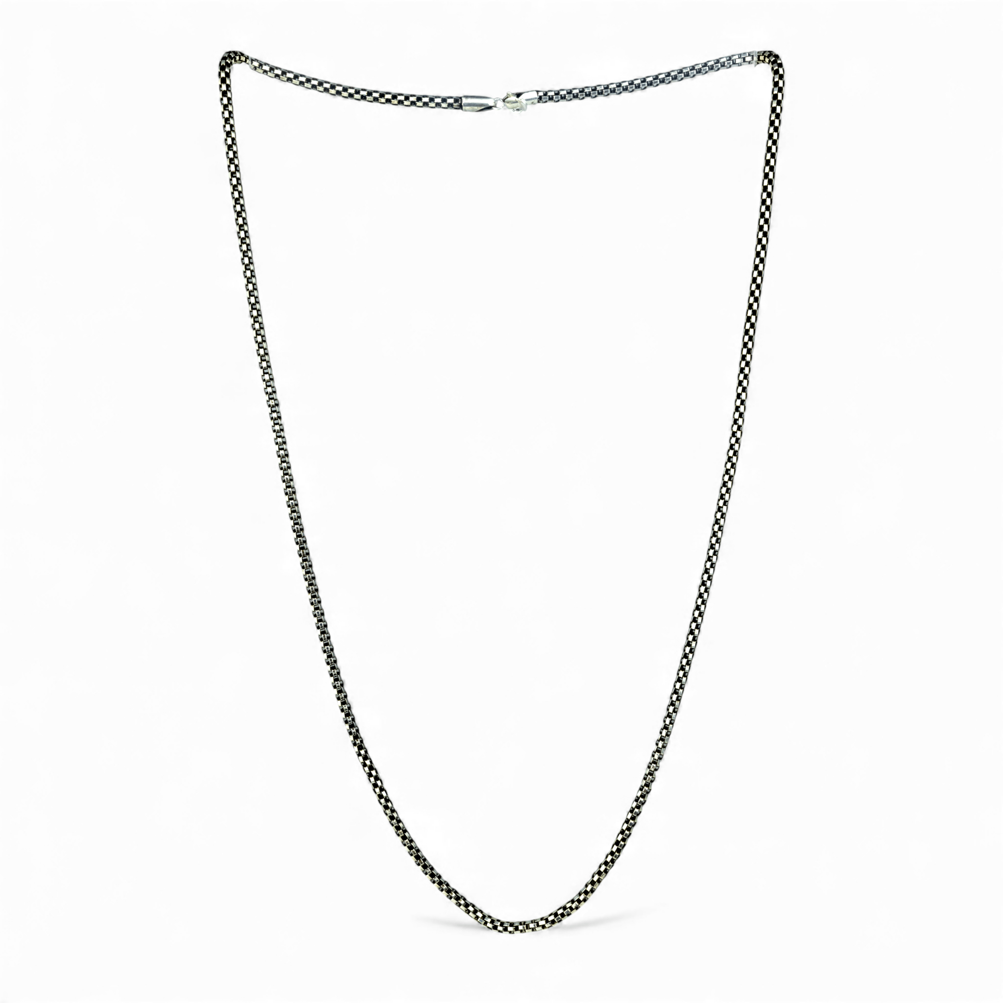 Men's Oxidized Round Box Chain - Miraura Jewels