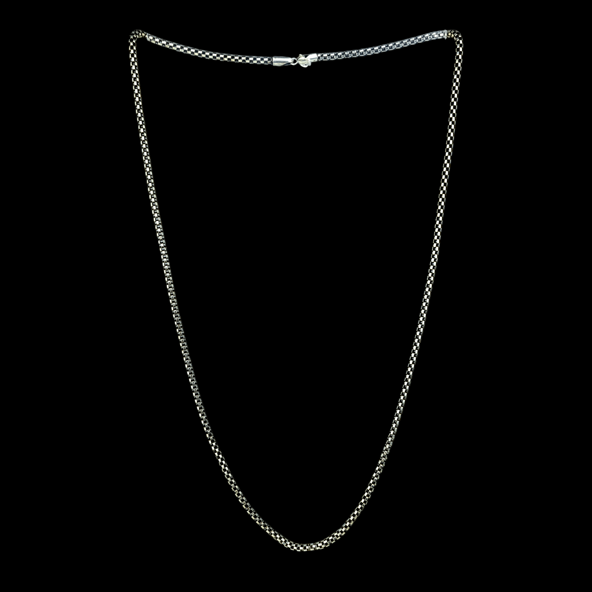 Men's Oxidized Round Box Chain - Miraura Jewels