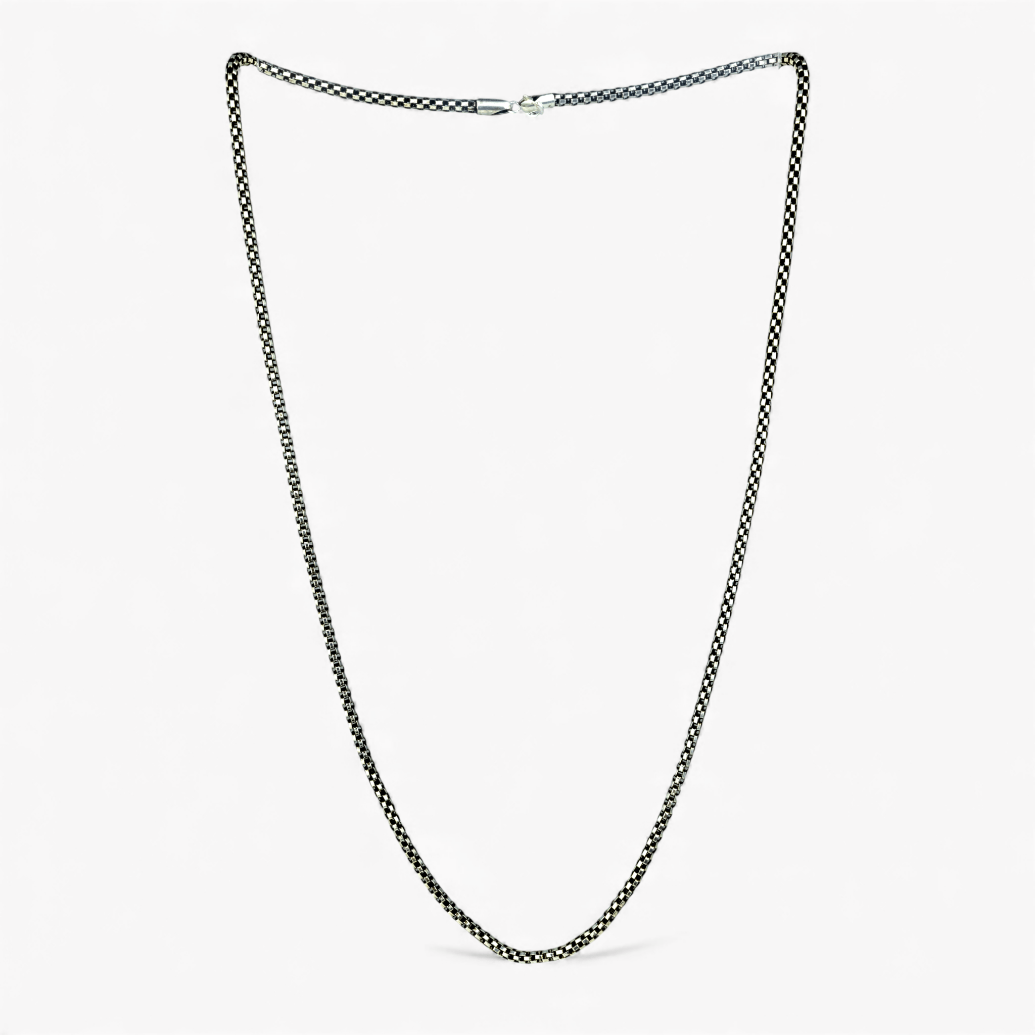 Men's Oxidized Round Box Chain - Miraura Jewels