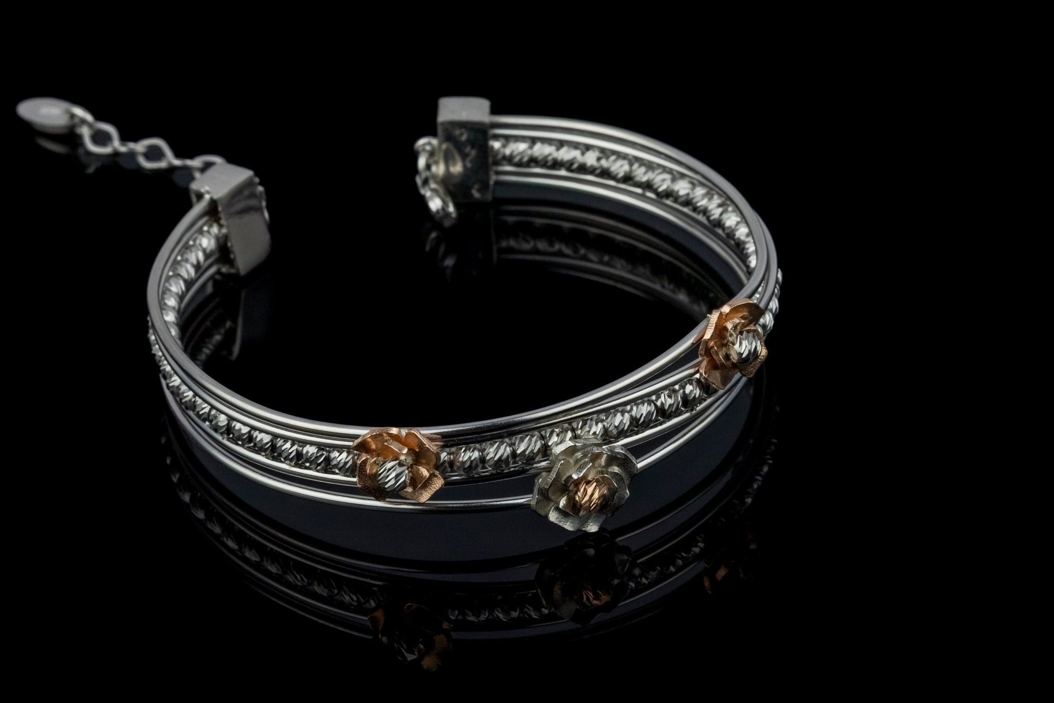 Multi - Strand Floral Charm Bracelet - Miraura Jewels