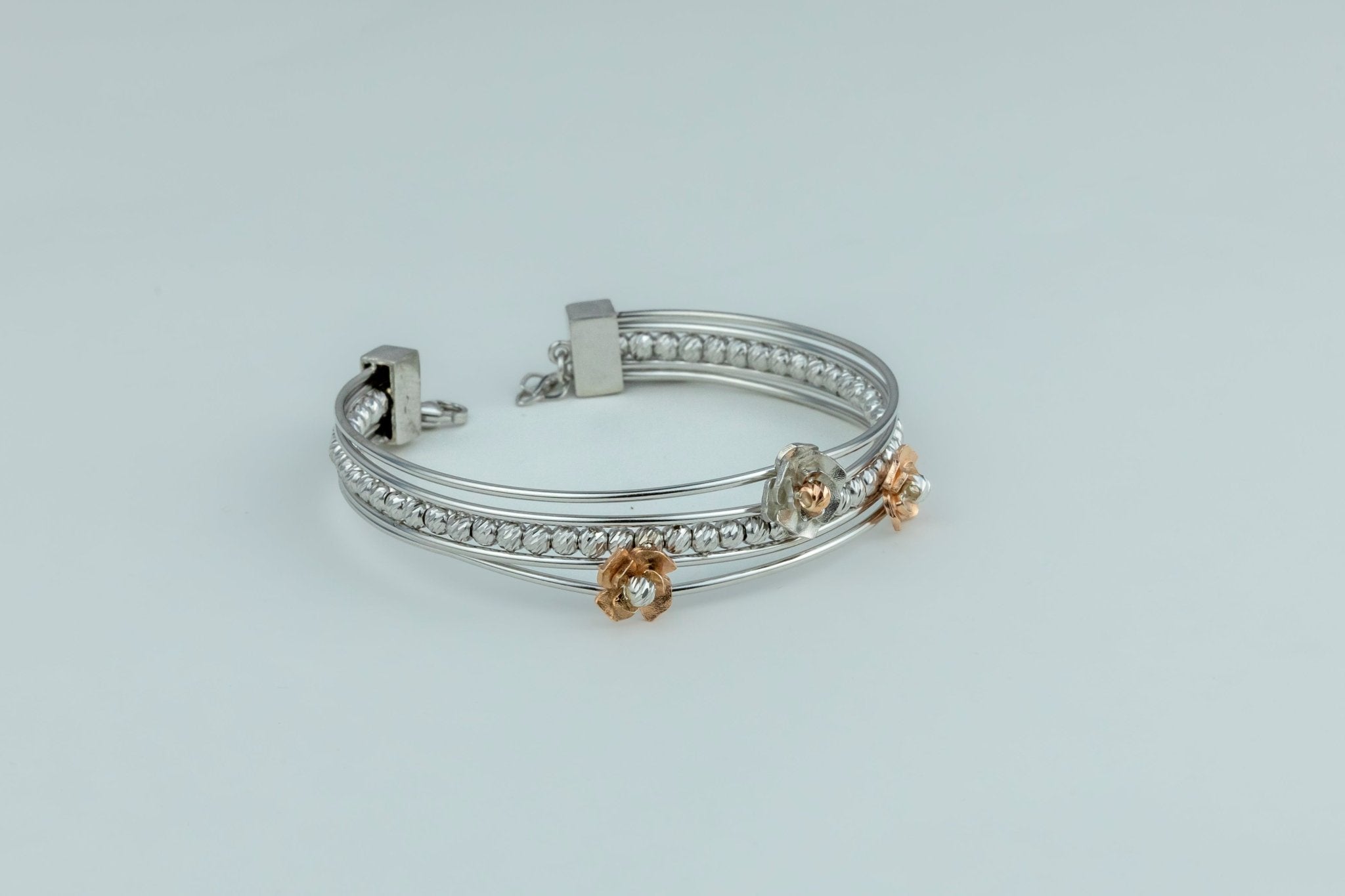 Multi - Strand Floral Charm Bracelet - Miraura Jewels