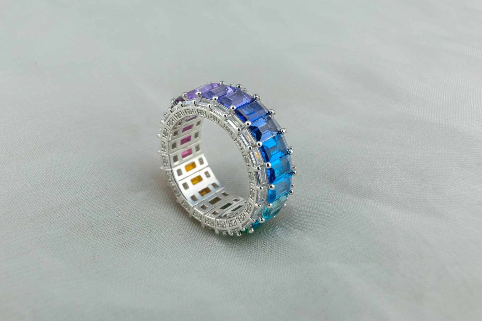 Multicolor Rainbow Eternity Ring - Miraura Jewels