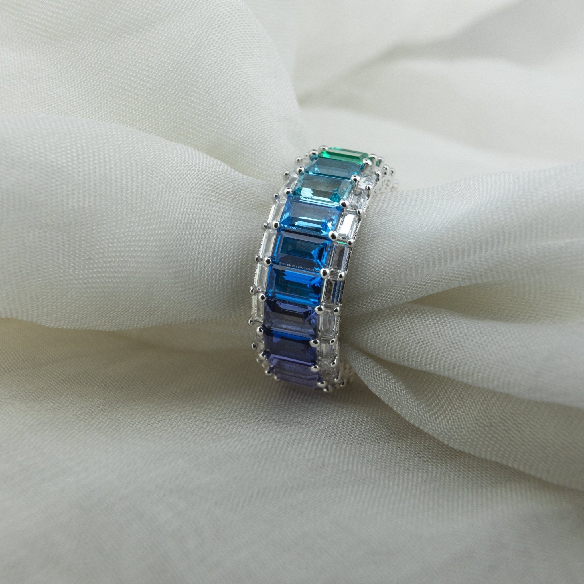 Multicolor Rainbow Eternity Ring - Miraura Jewels