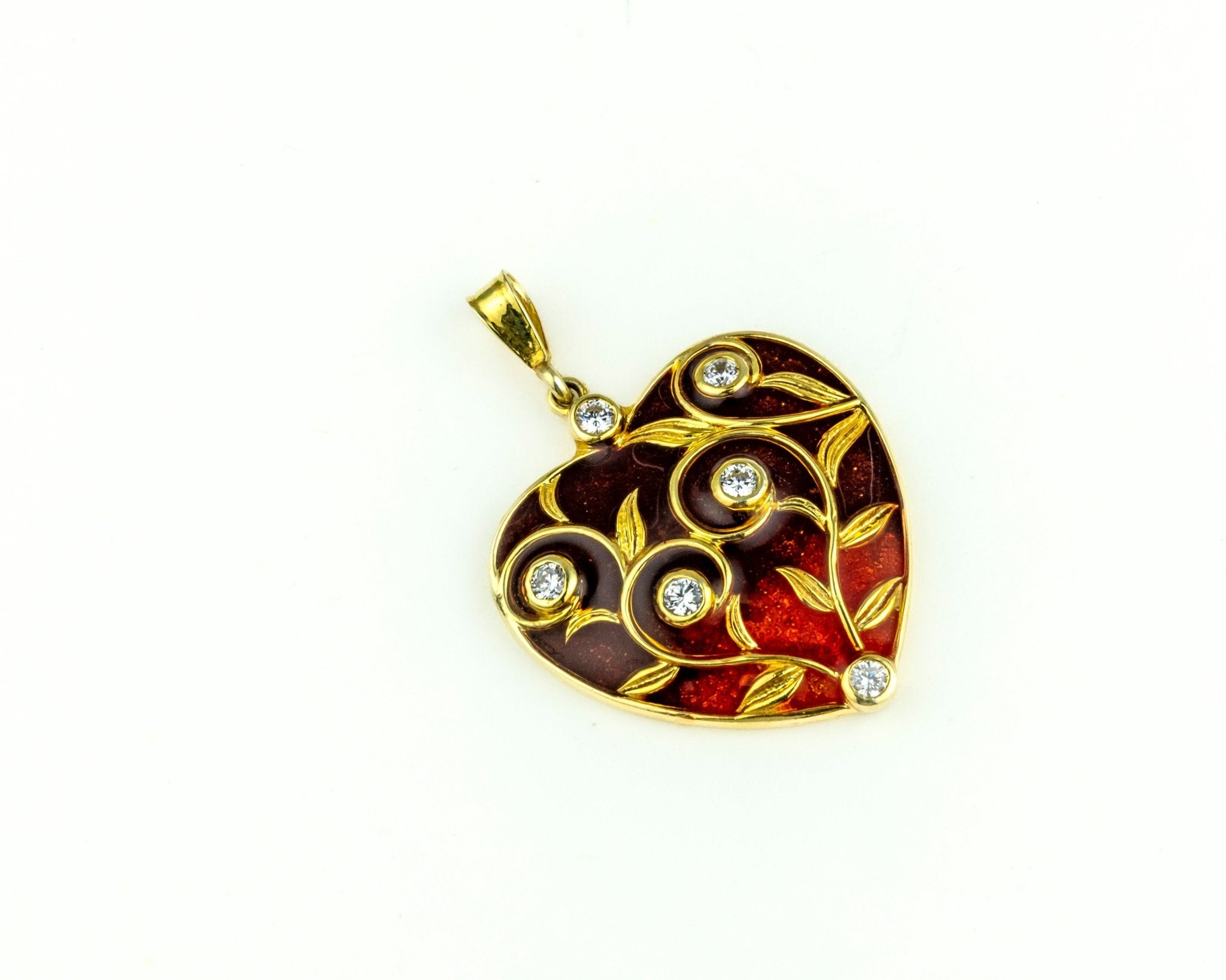 Ombre Red Heart Pendant - Miraura Jewels