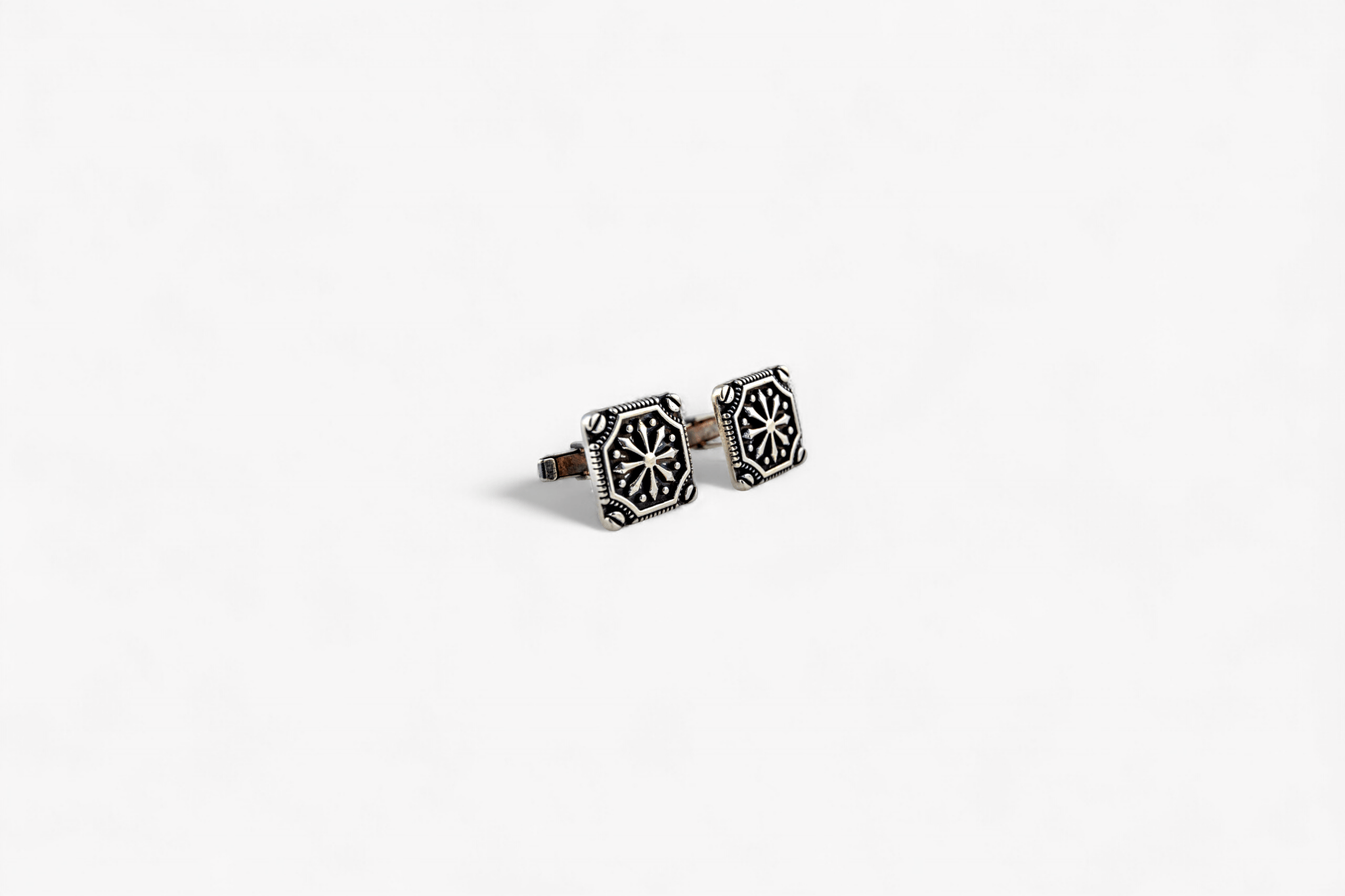 Oxidized Starburst Cufflinks - Miraura Jewels