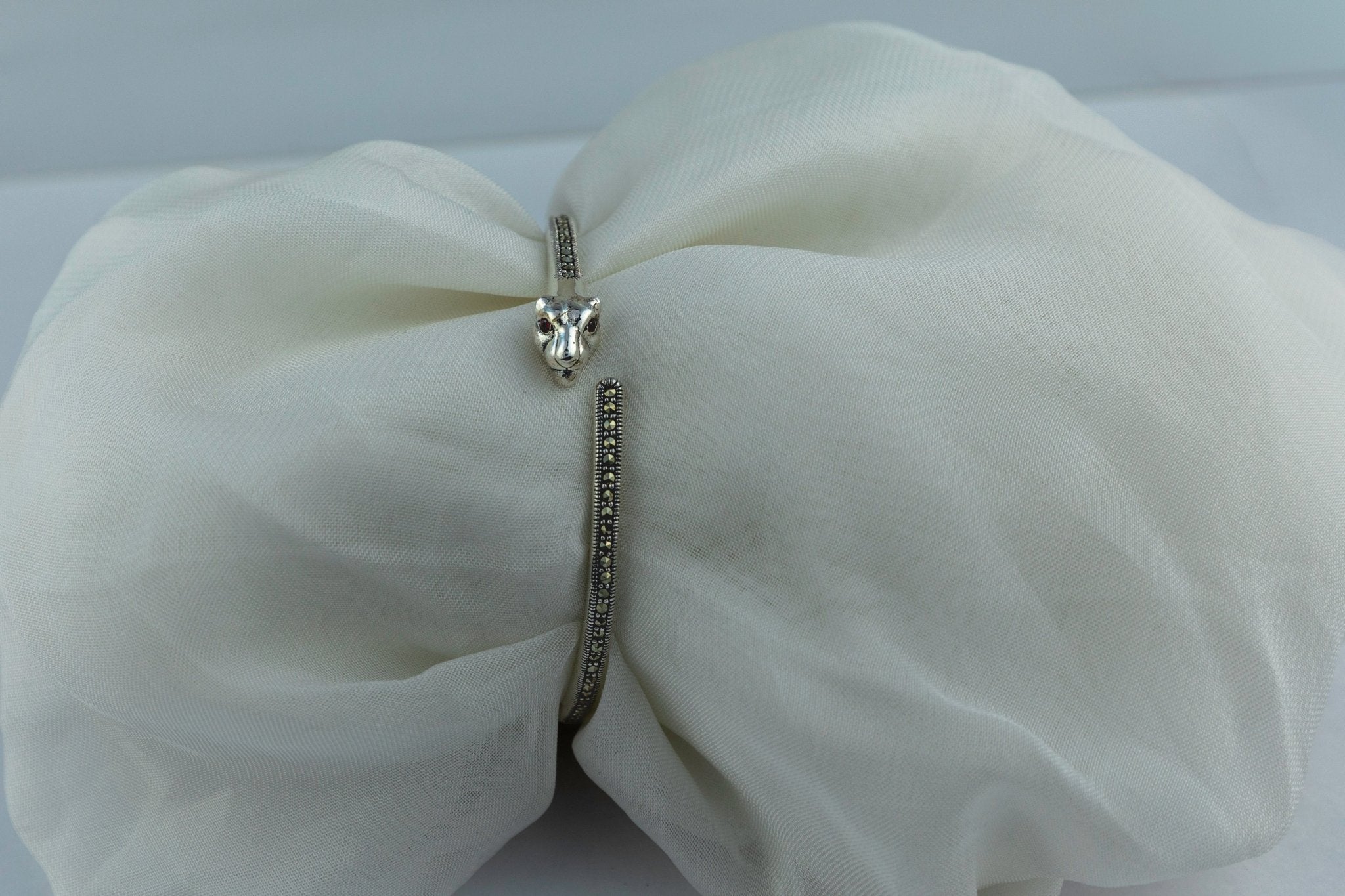 Panther Head Cuff Bangle - Miraura Jewels