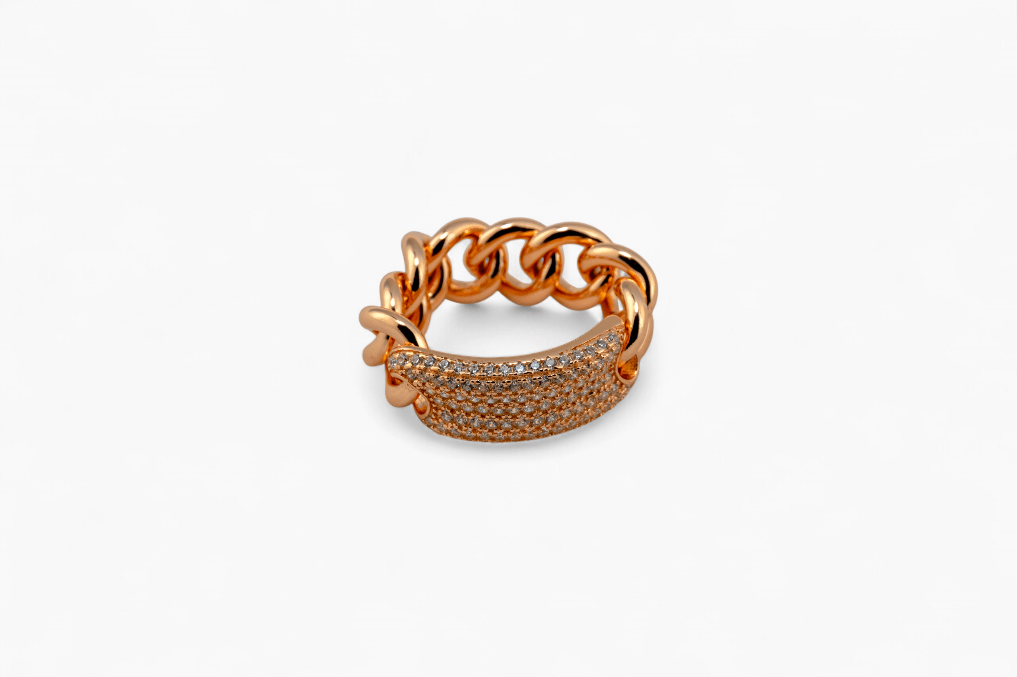 Pave Curb Chain Ring - Miraura Jewels