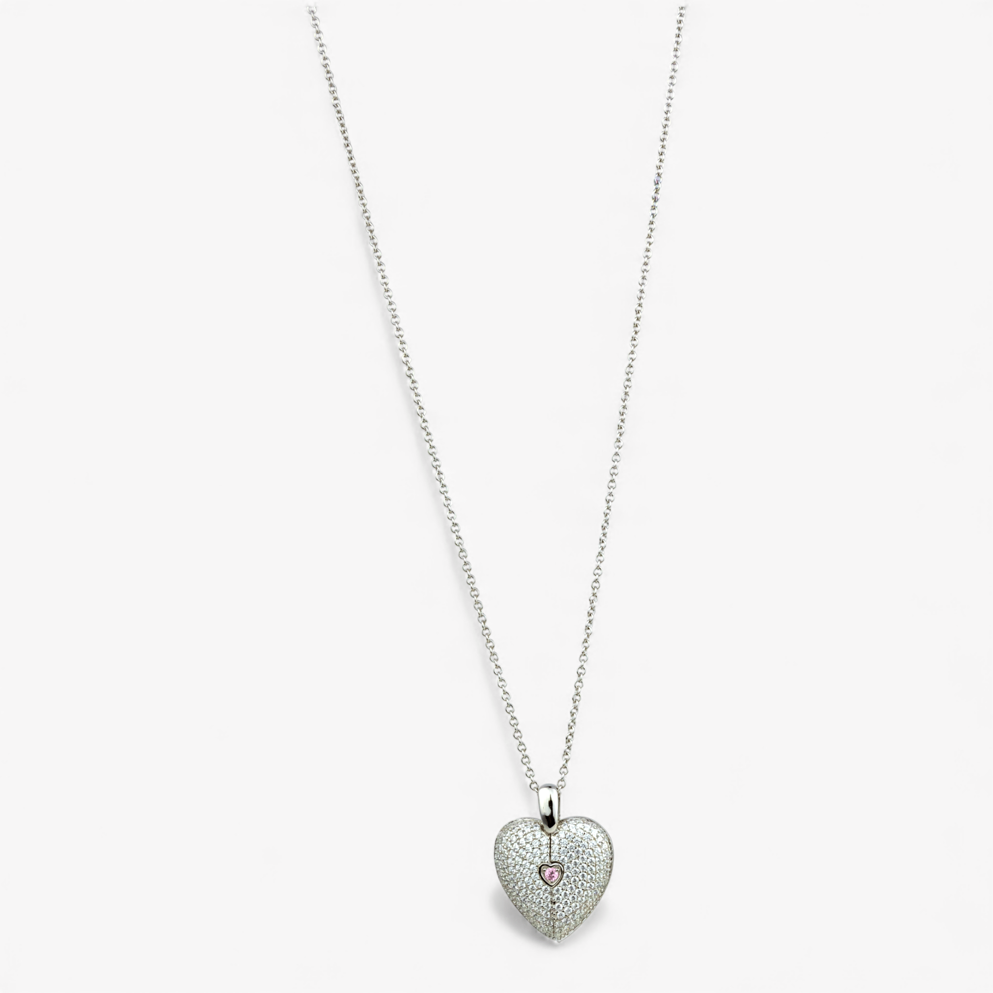 Pave Split Heart PENDANT - Miraura Jewels
