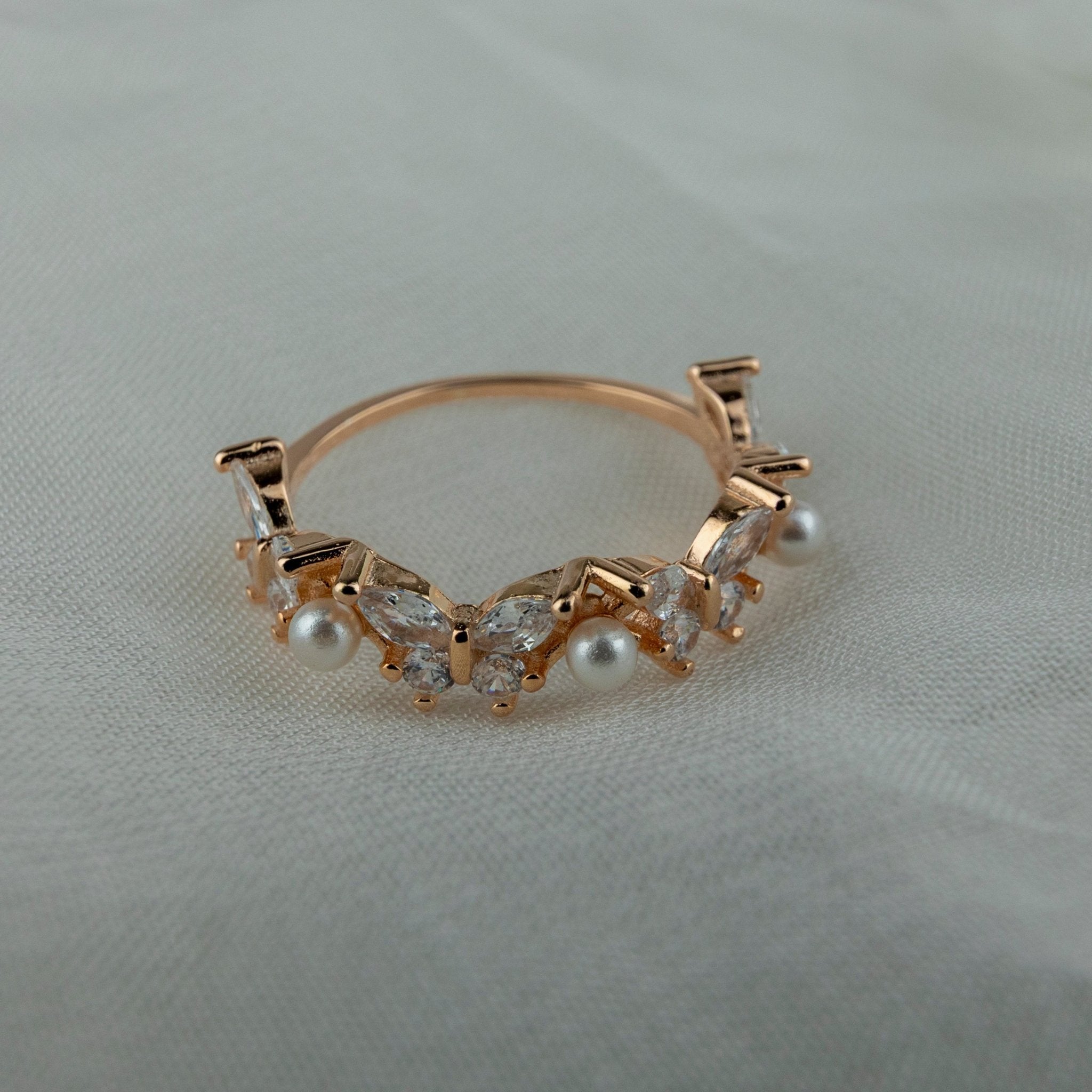 Pearl & Marquise Ring - Miraura Jewels