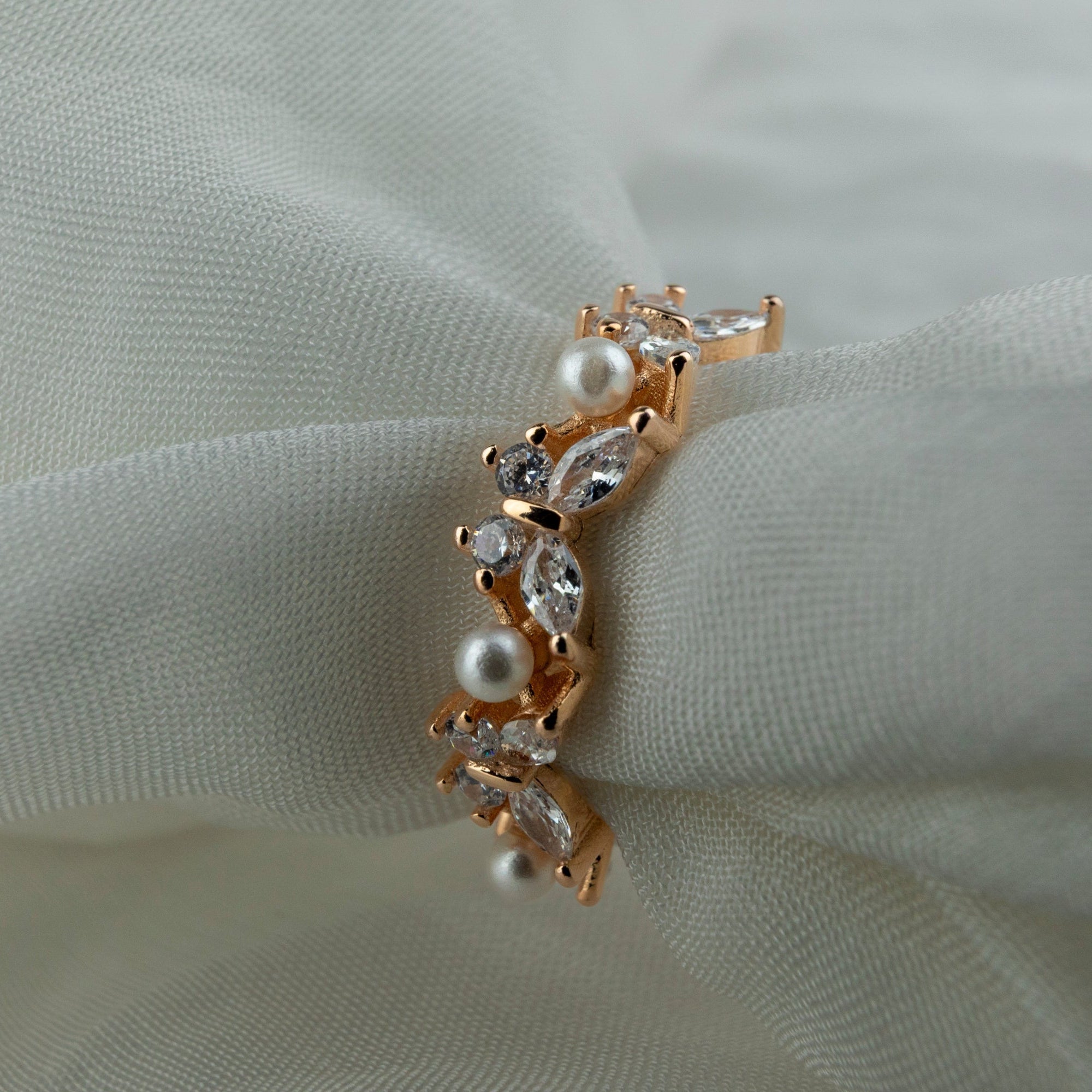 Pearl & Marquise Ring - Miraura Jewels