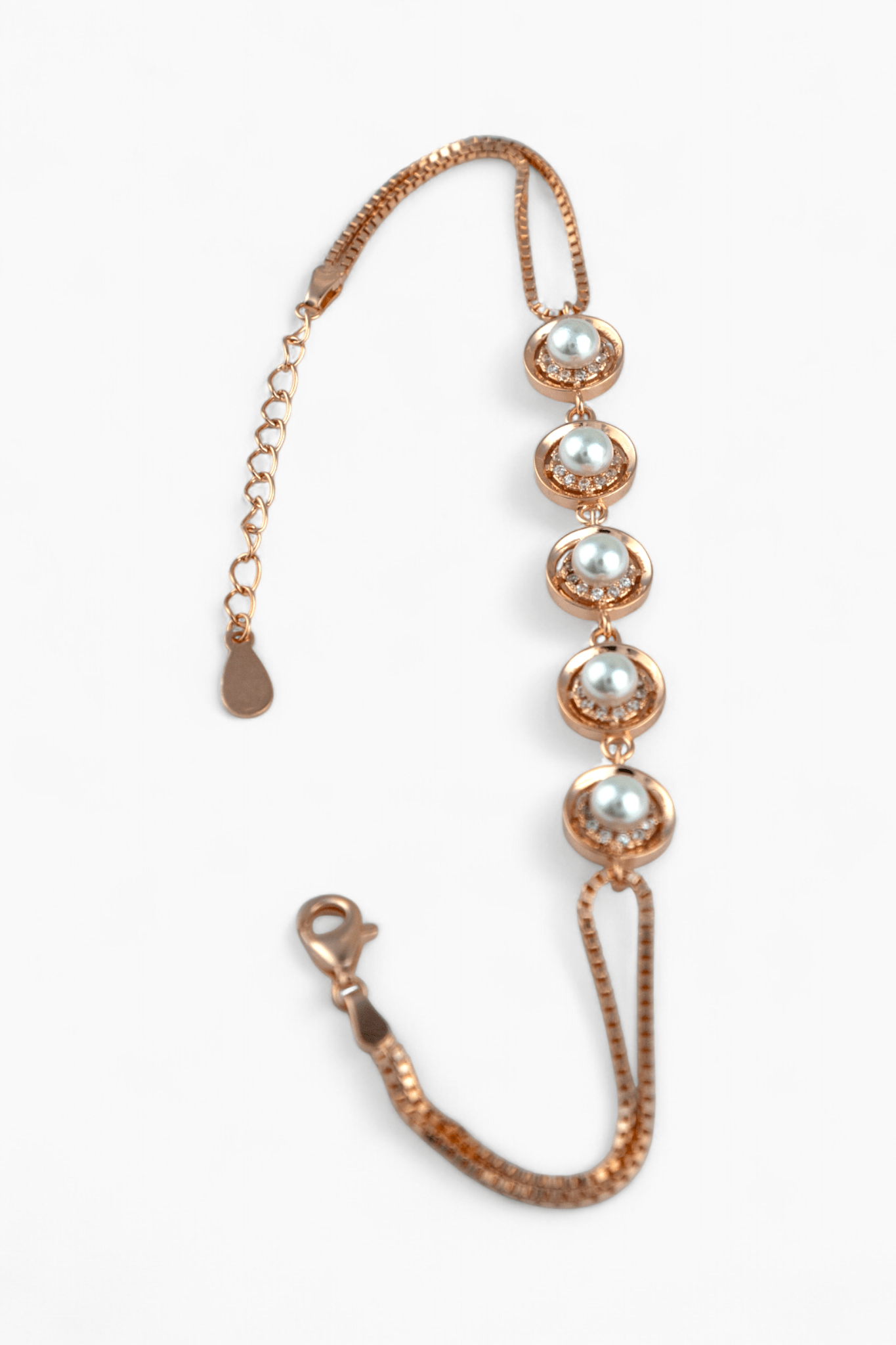 Pearl Station Slider Bracelet. - Miraura Jewels