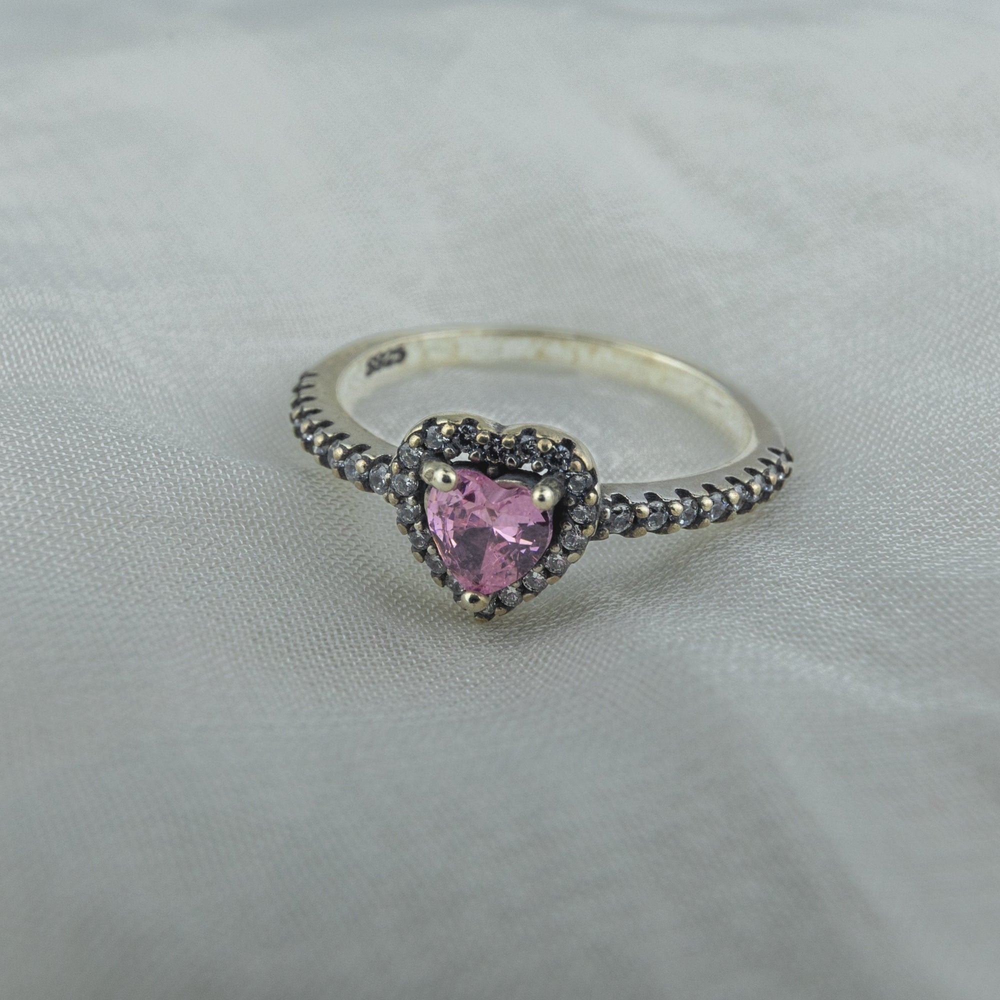 Pink Heart Promise Ring - Miraura Jewels