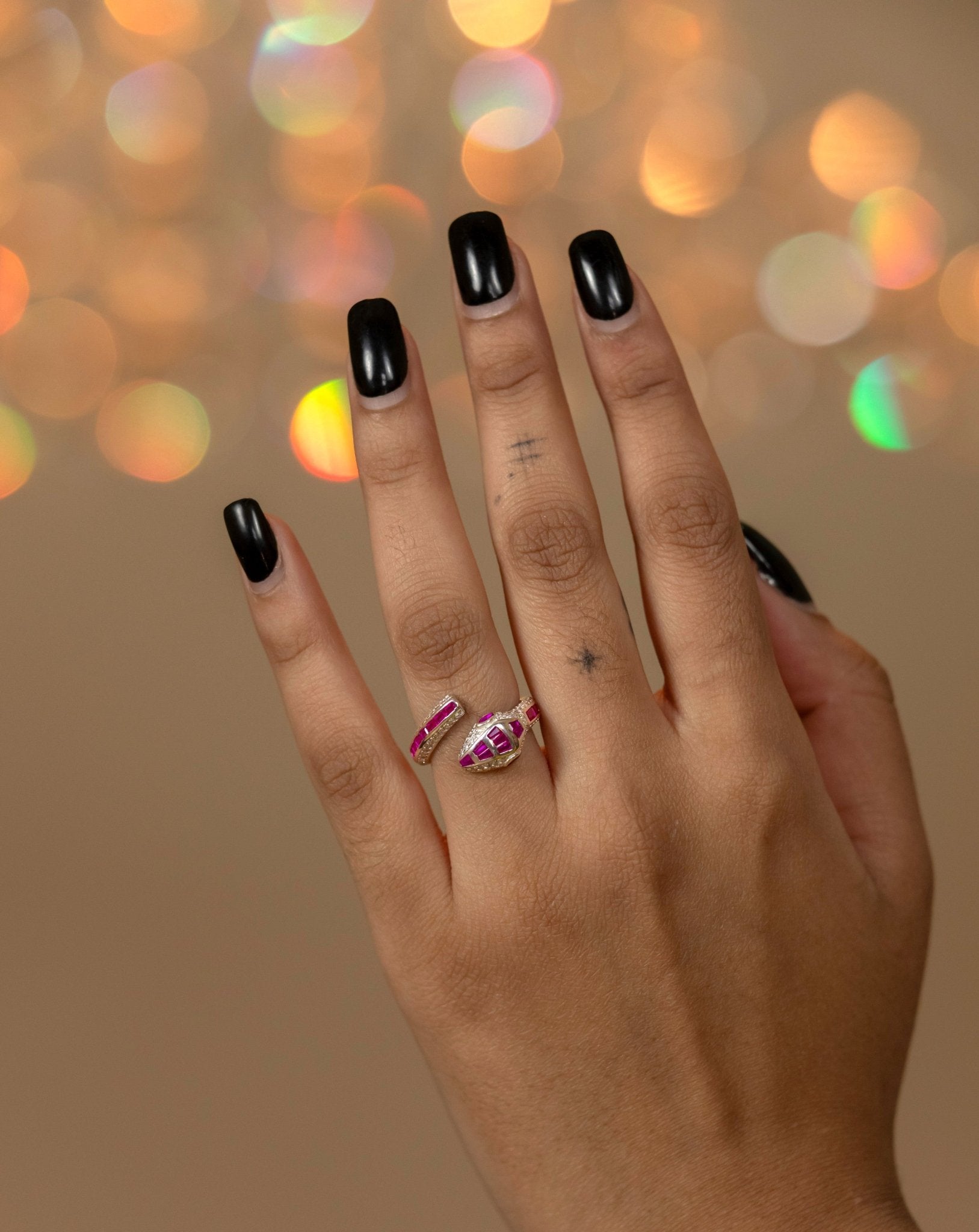 Pink Serpent Ring - Miraura Jewels