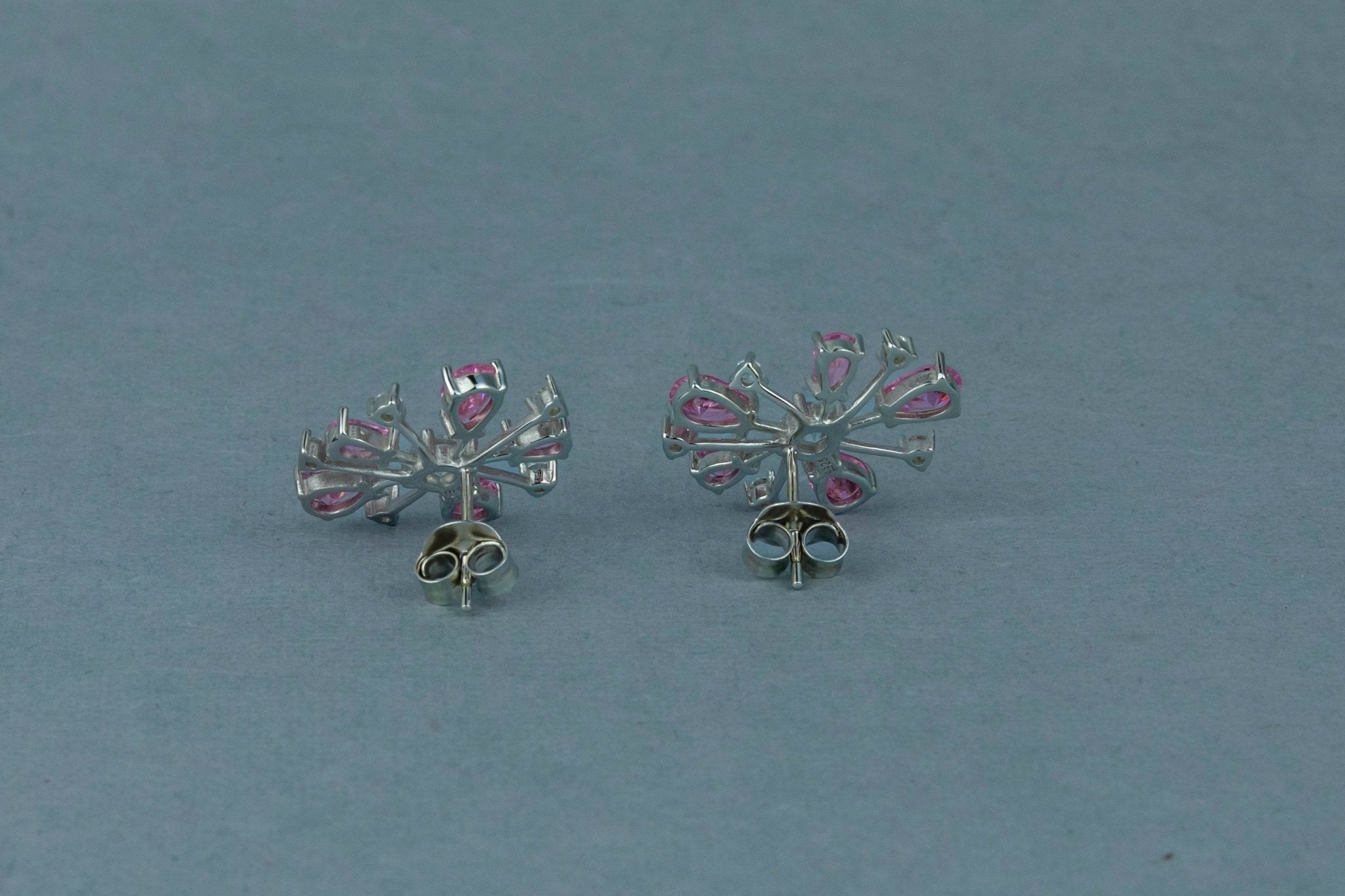 Pink & White Flower Burst Studs - Miraura Jewels
