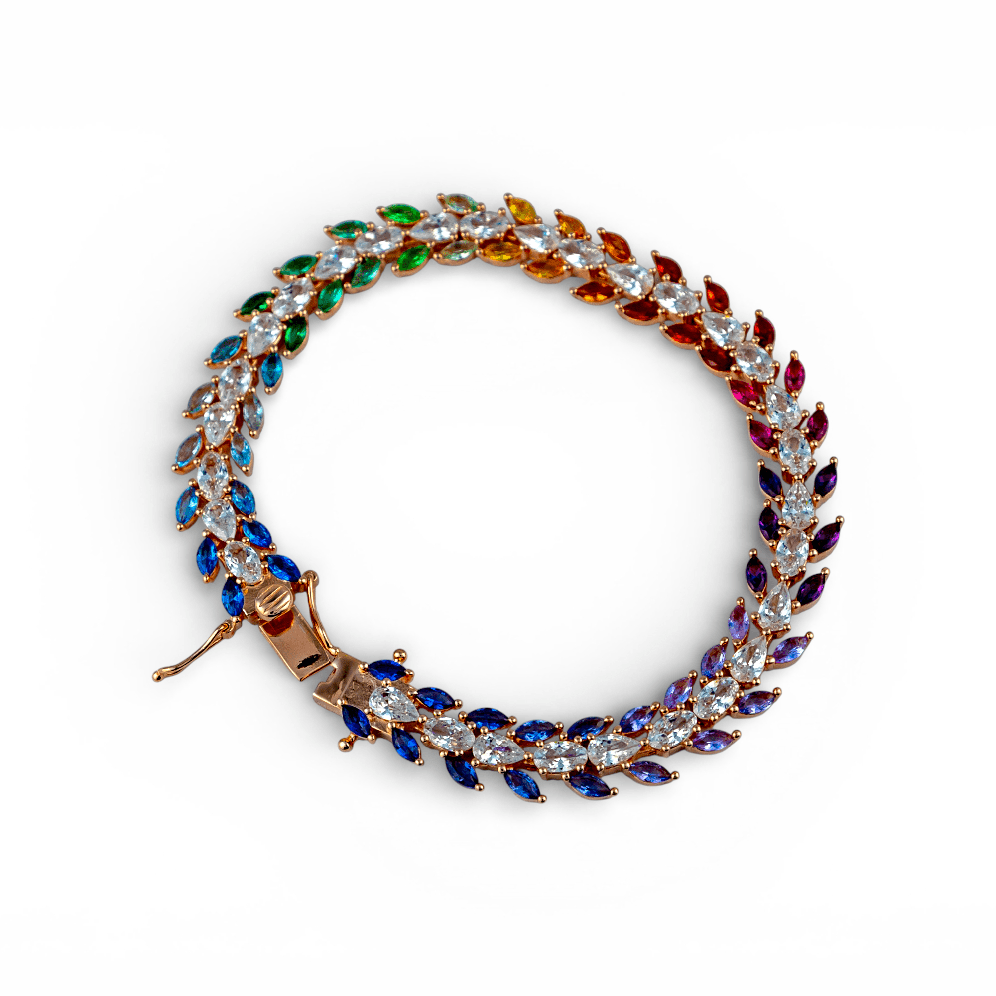 Rainbow Tennis Bracelet - Miraura Jewels