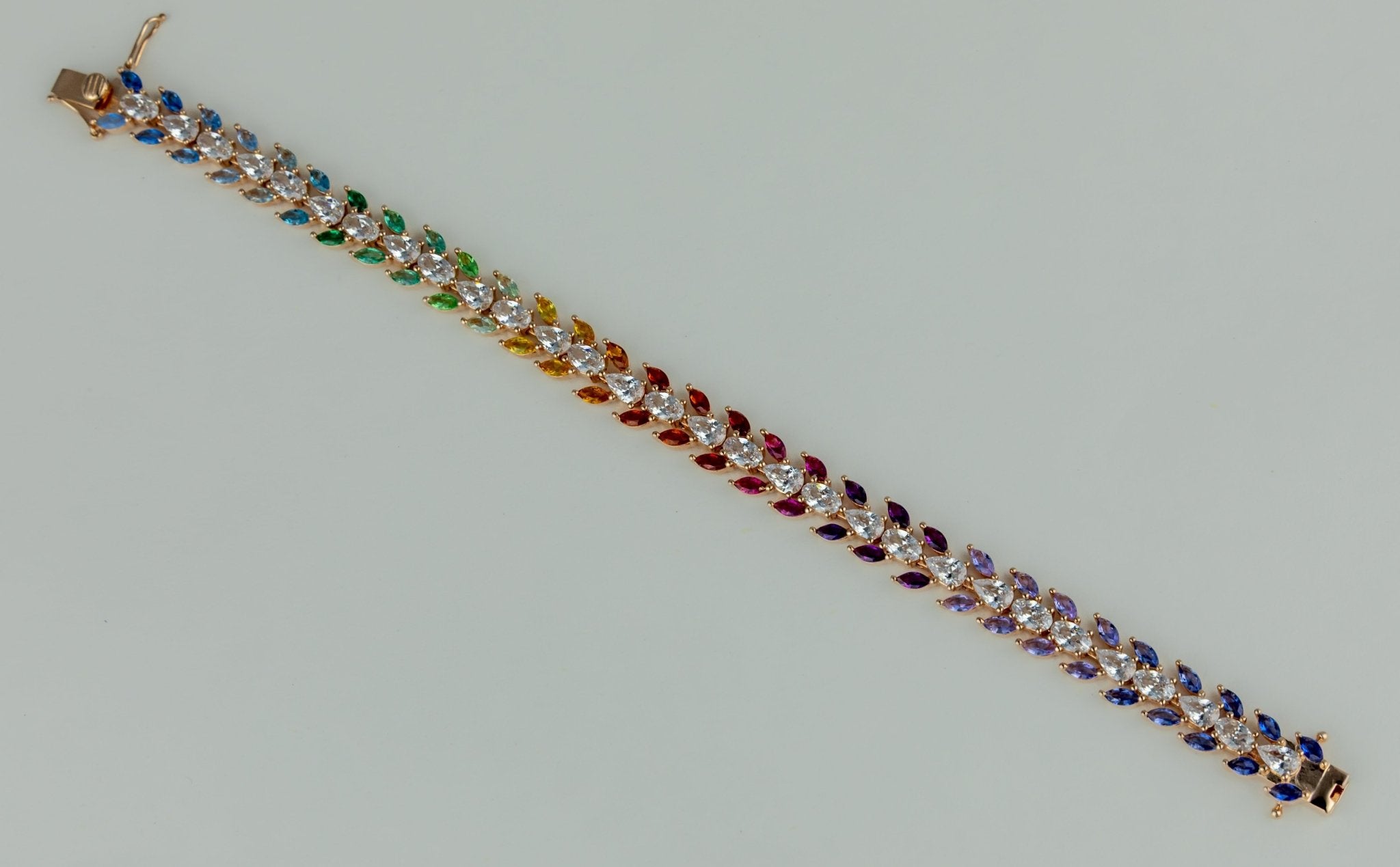 Rainbow Tennis Bracelet - Miraura Jewels