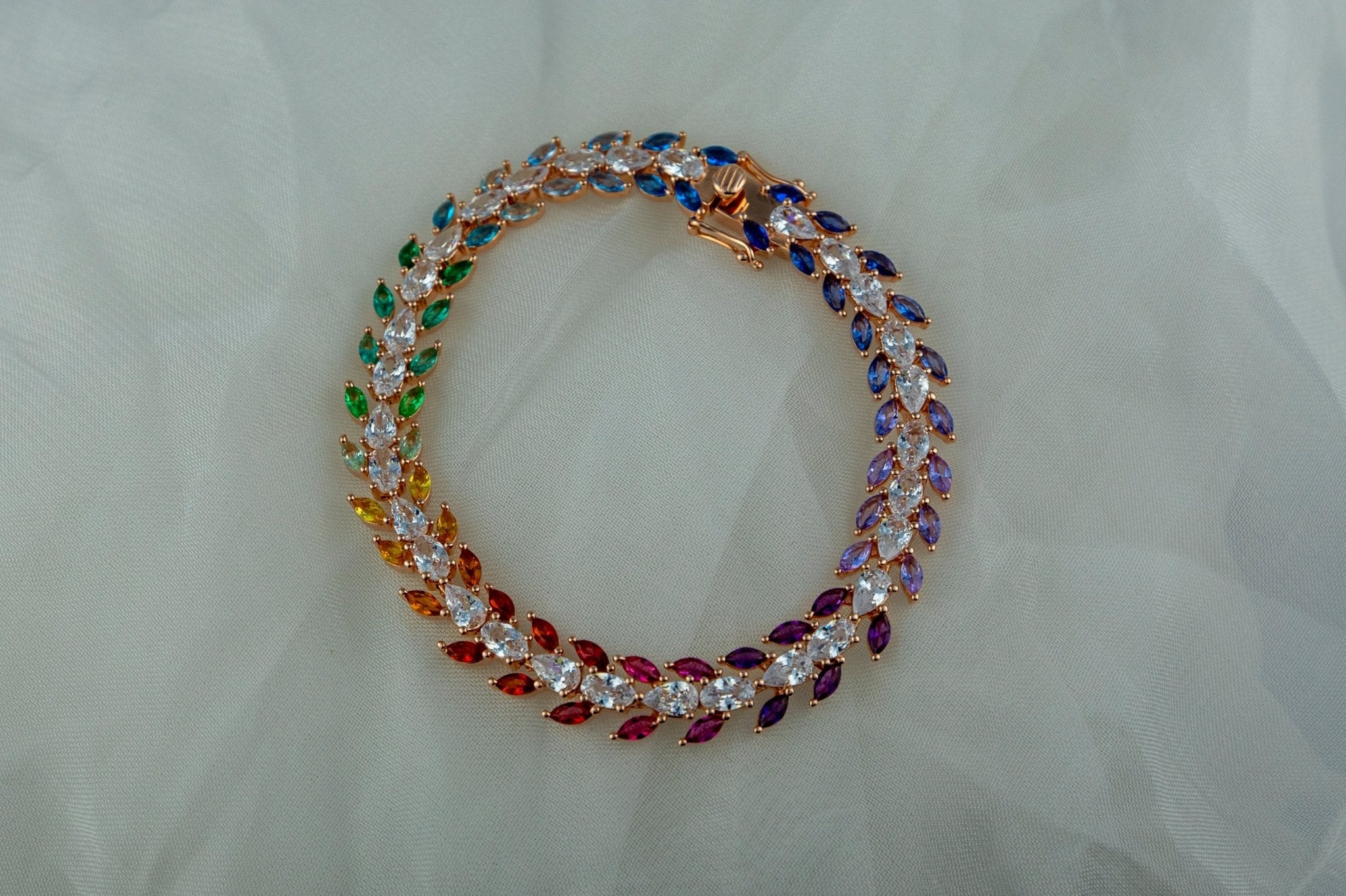 Rainbow Tennis Bracelet - Miraura Jewels