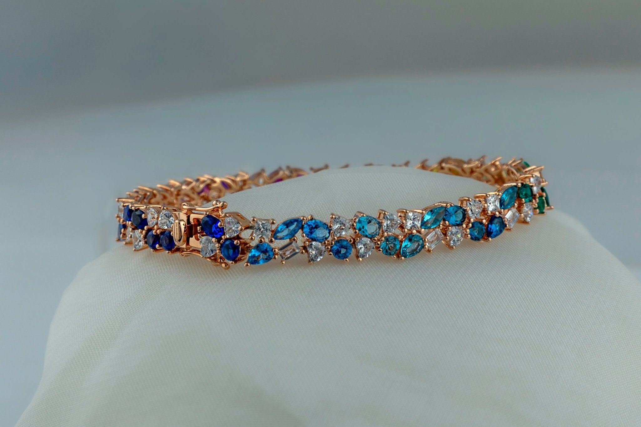 Rainbow Tennis Bracelet - Miraura Jewels