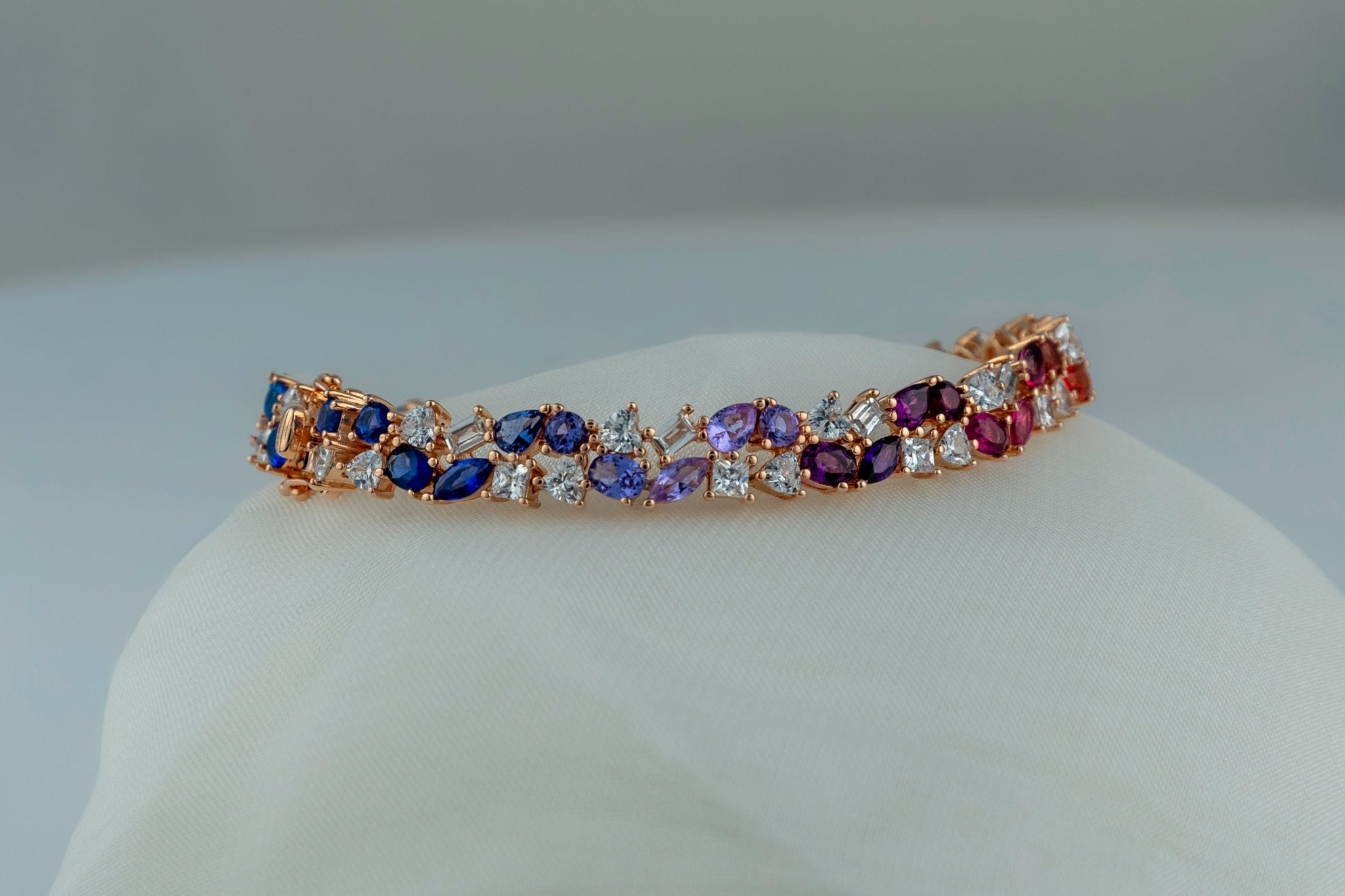 Rainbow Tennis Bracelet - Miraura Jewels