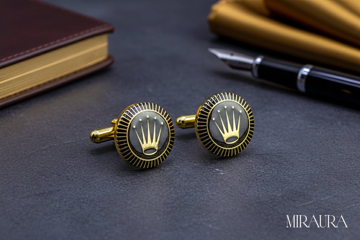 Rolex - Style Crown Cufflinks - Miraura Jewels