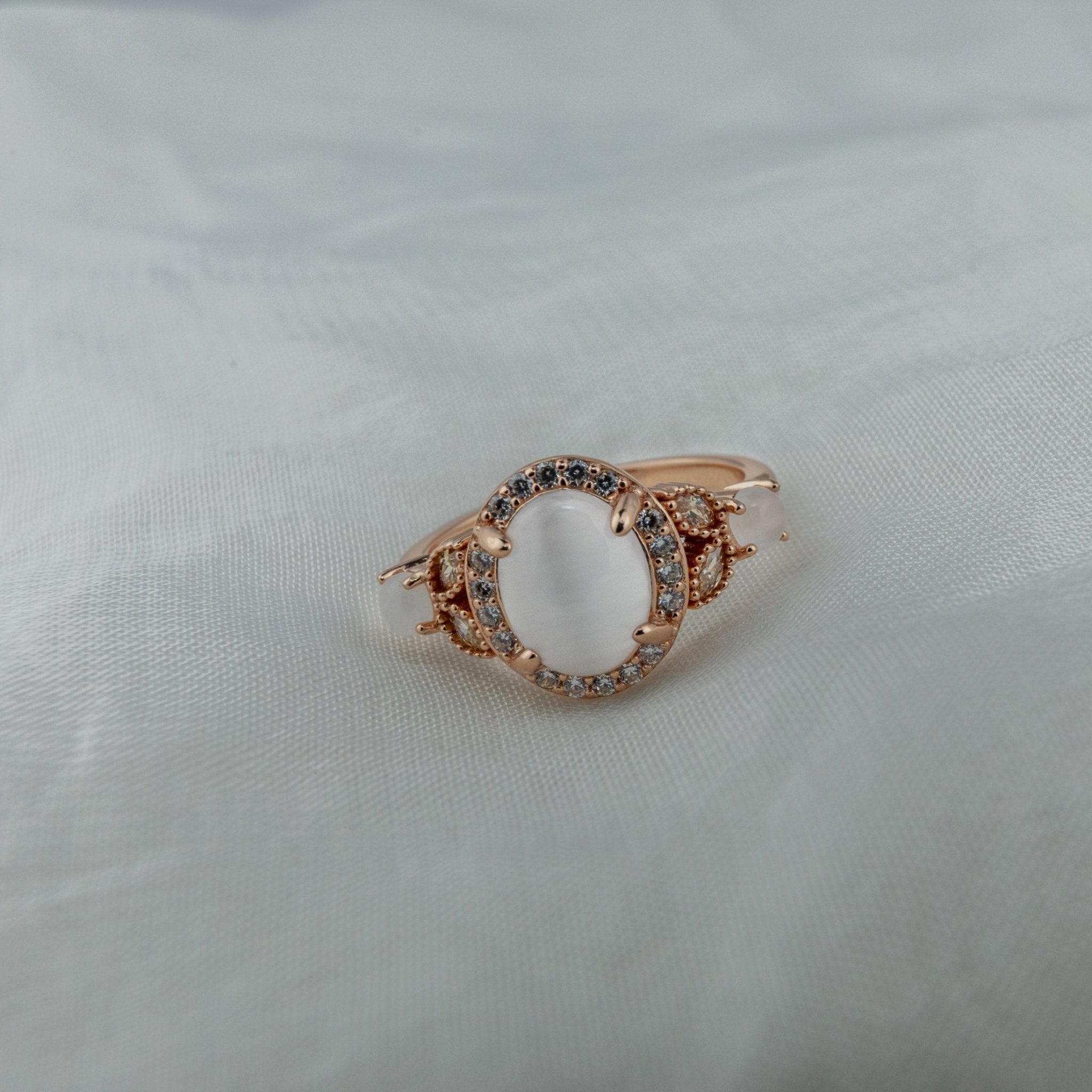 Rose Gold Moonstone Ring - Miraura Jewels