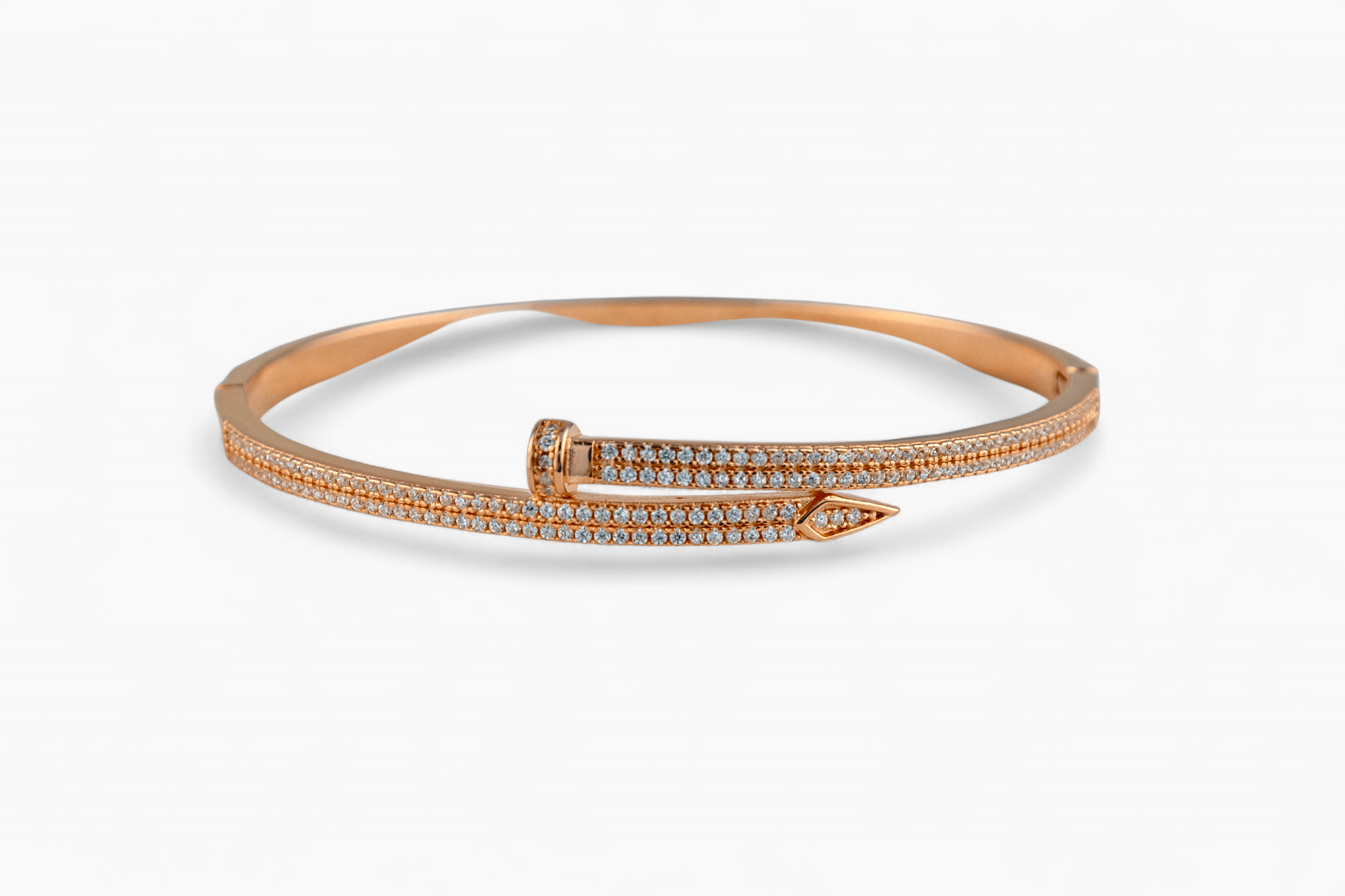 ROSE GOLD Nail Bangle - Miraura Jewels