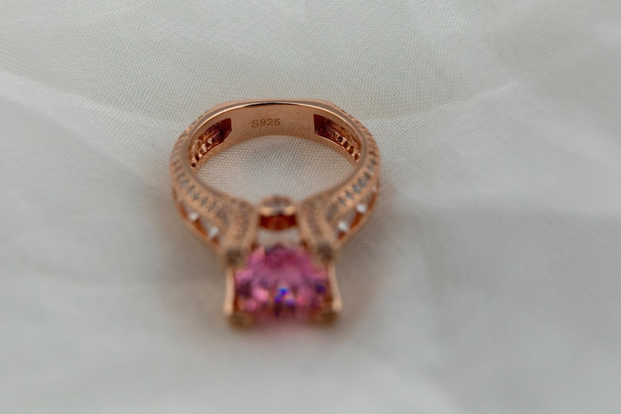 Rose Gold Pink Statement Ring - Miraura Jewels