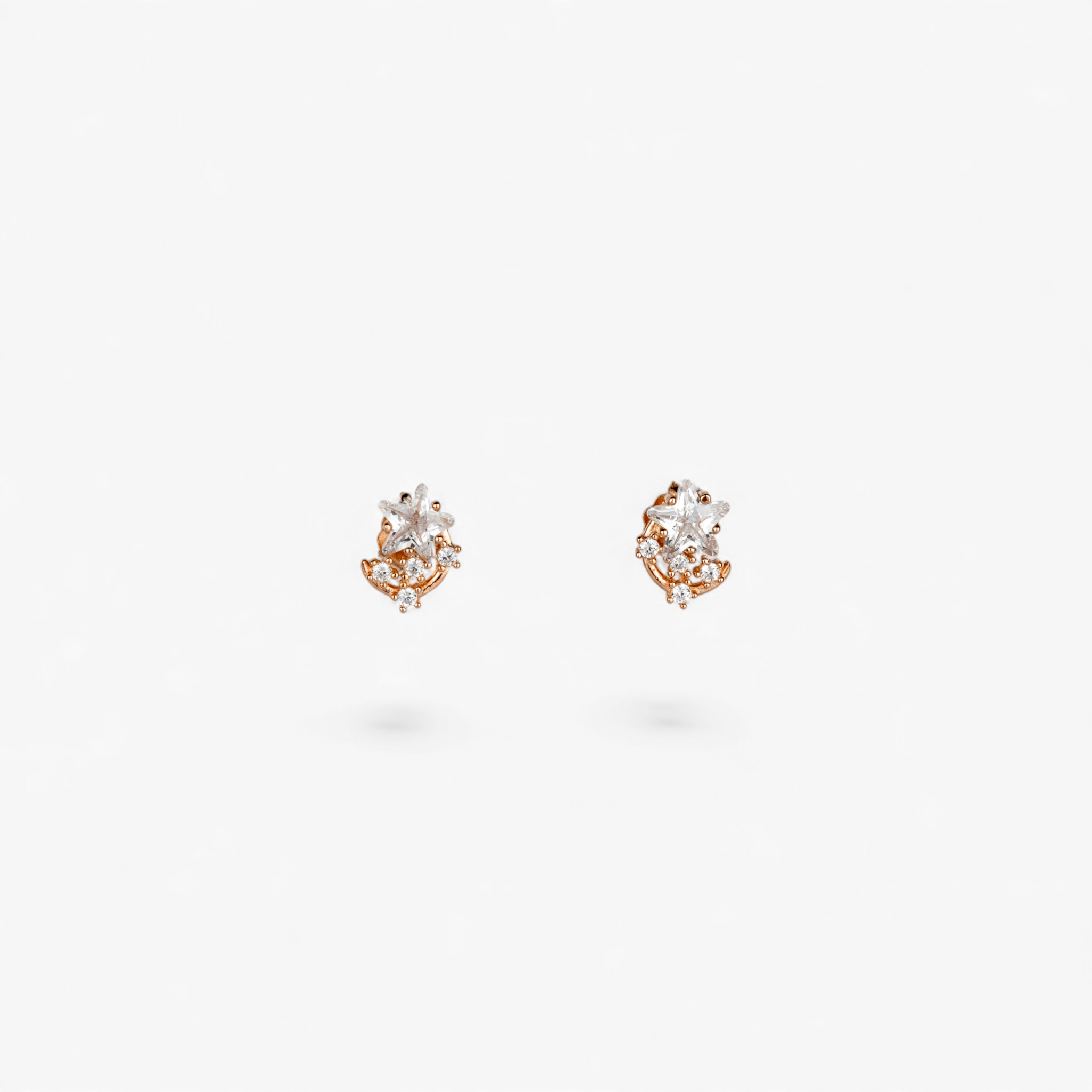 Rose Gold Star Stud Earrings - Miraura Jewels