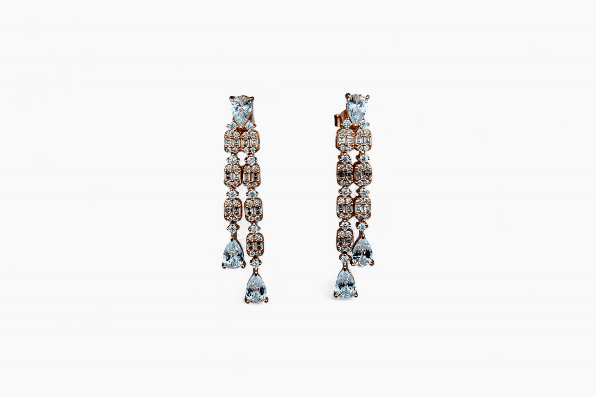 Rose Gold Teardrop Earrings - Miraura Jewels