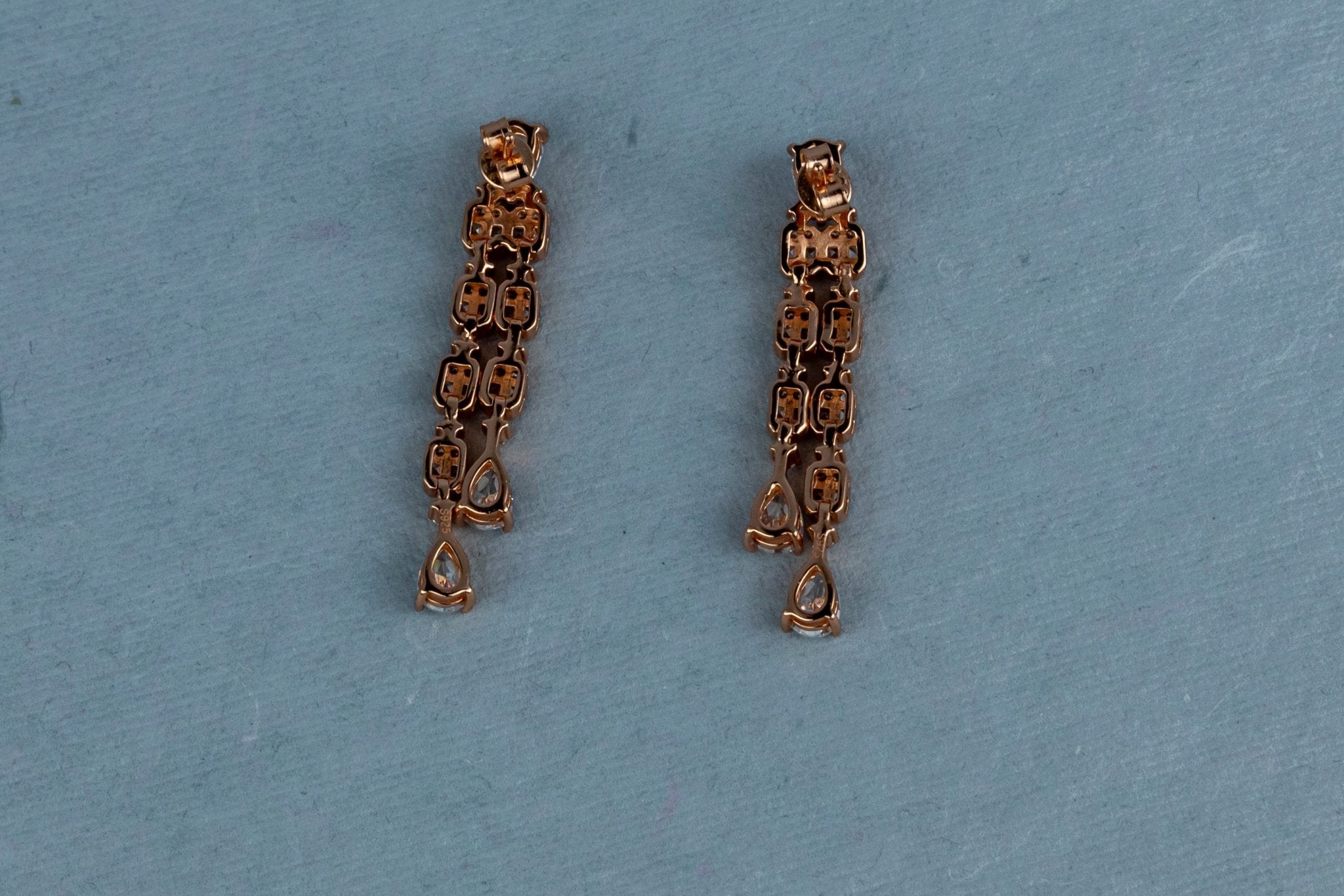 Rose Gold Teardrop Earrings - Miraura Jewels