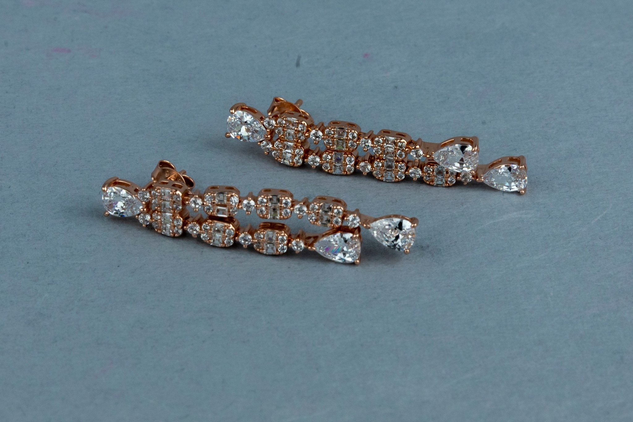 Rose Gold Teardrop Earrings - Miraura Jewels