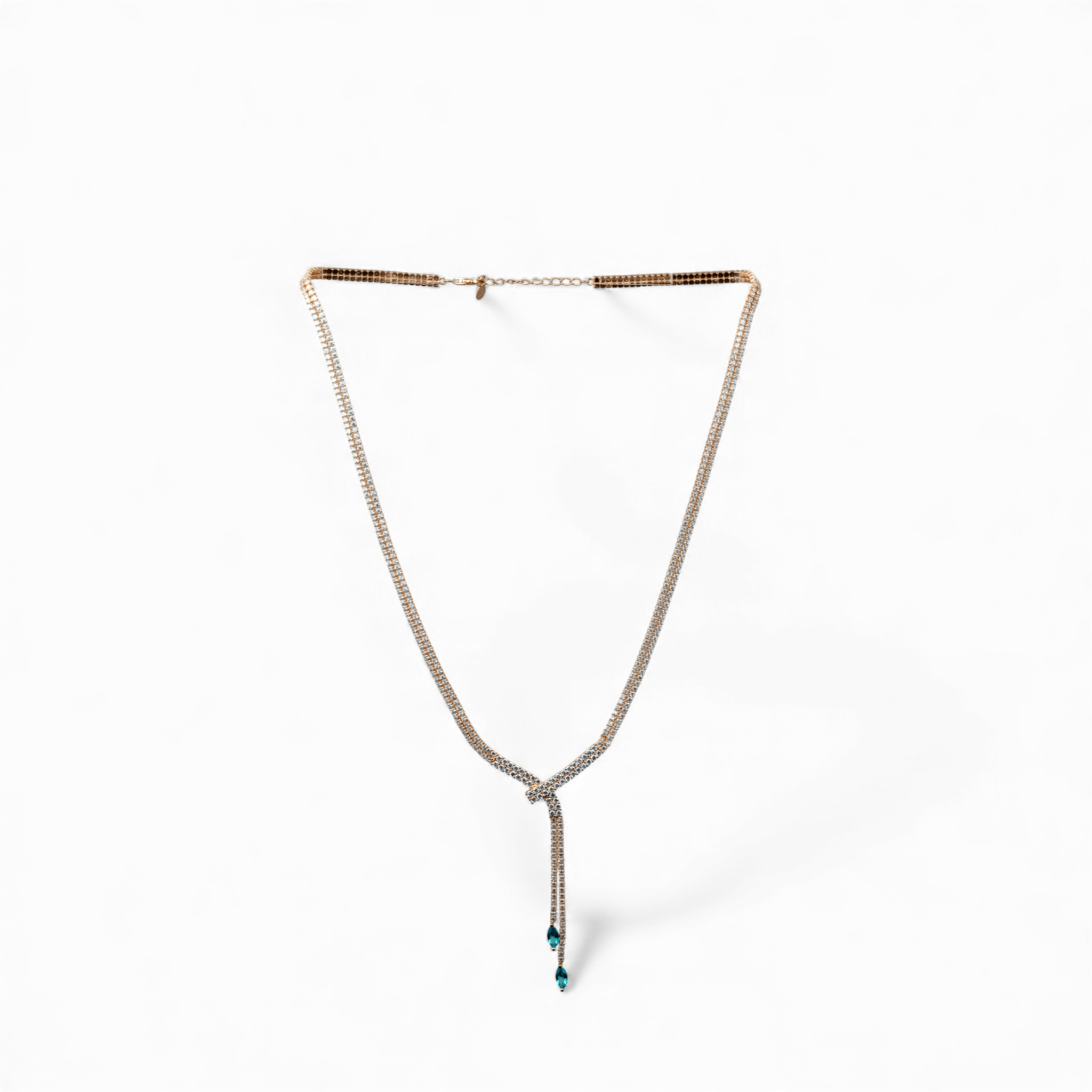 Rose Gold - Tone Y - Necklace Set - Miraura Jewels