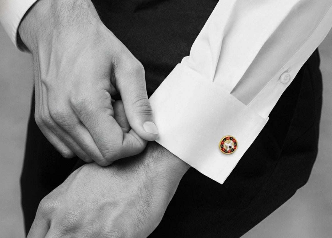Roulette Wheel Cufflinks. - Miraura Jewels