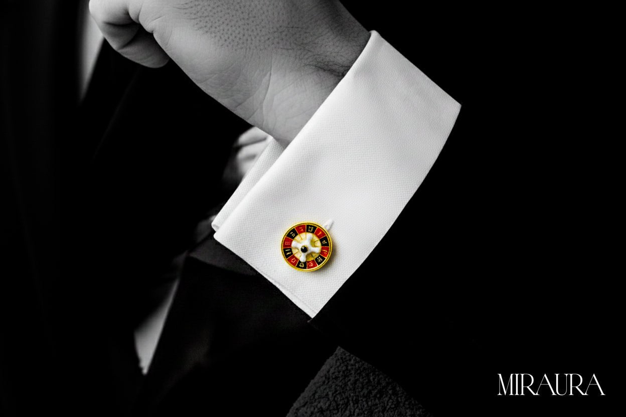 Roulette Wheel Cufflinks. - Miraura Jewels