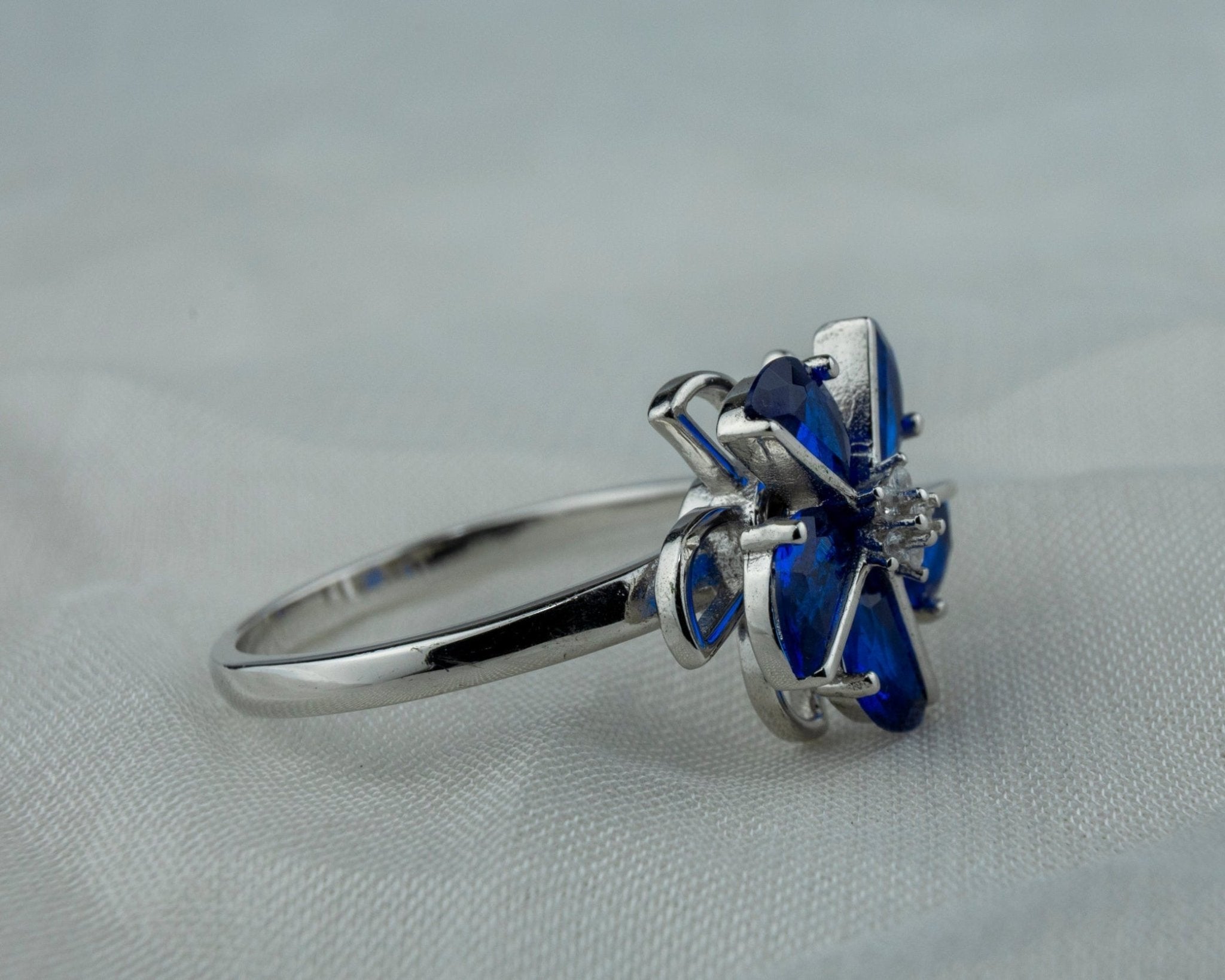 Sapphire - Blue Blossom Ring - Miraura Jewels