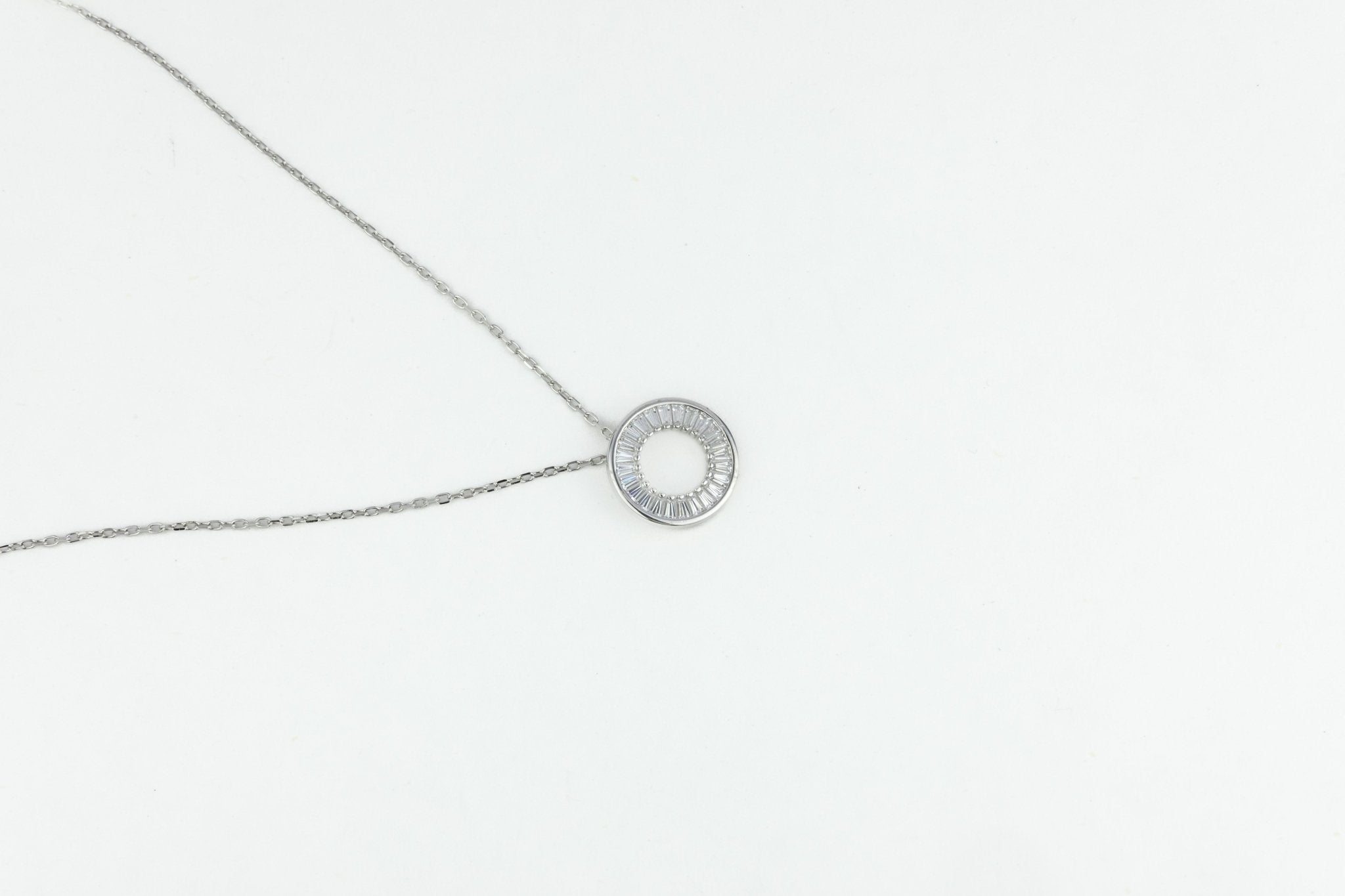 Silver Baguette Circle - Miraura Jewels