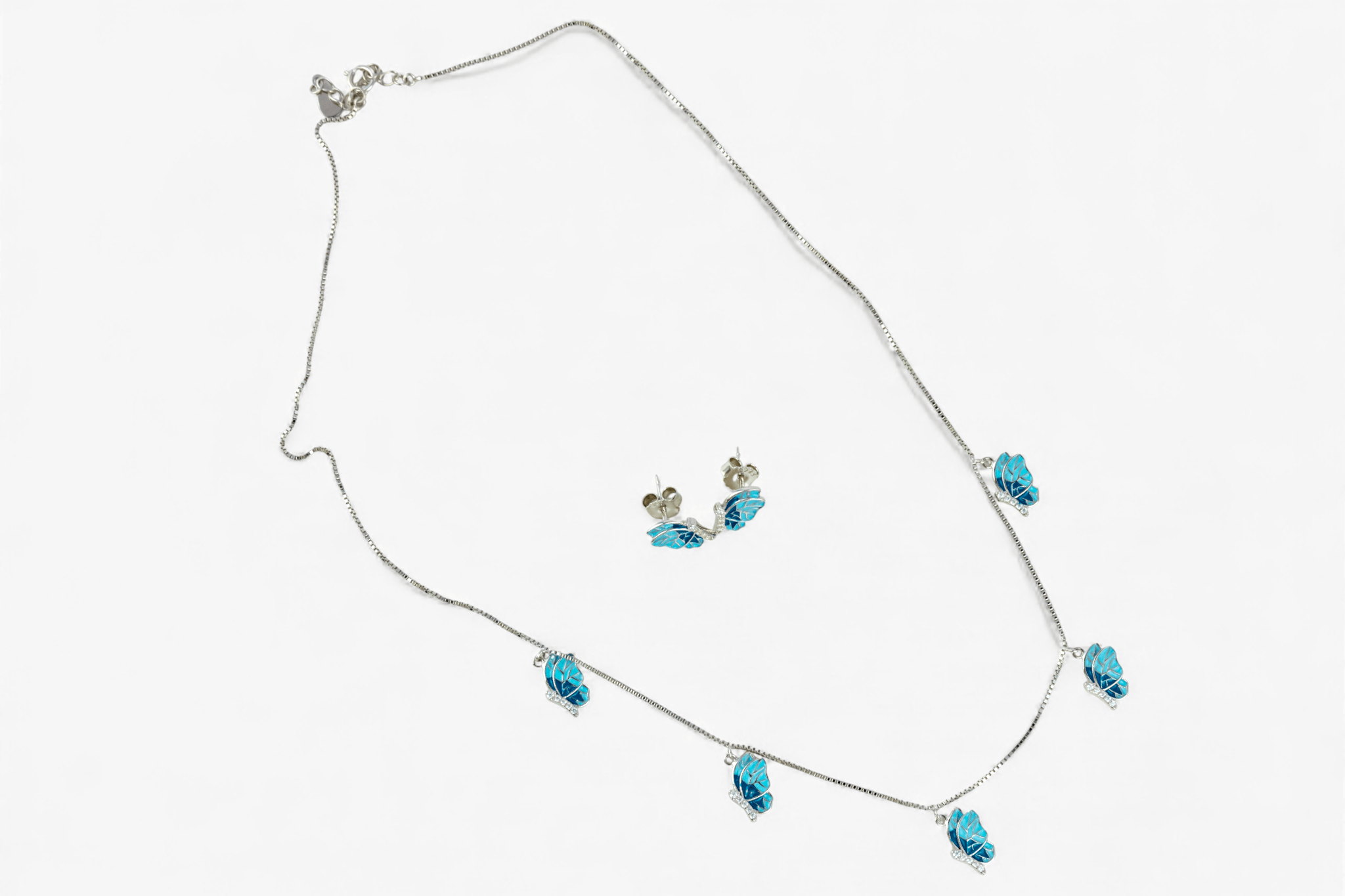 Silver Ice Flower Set - Miraura Jewels