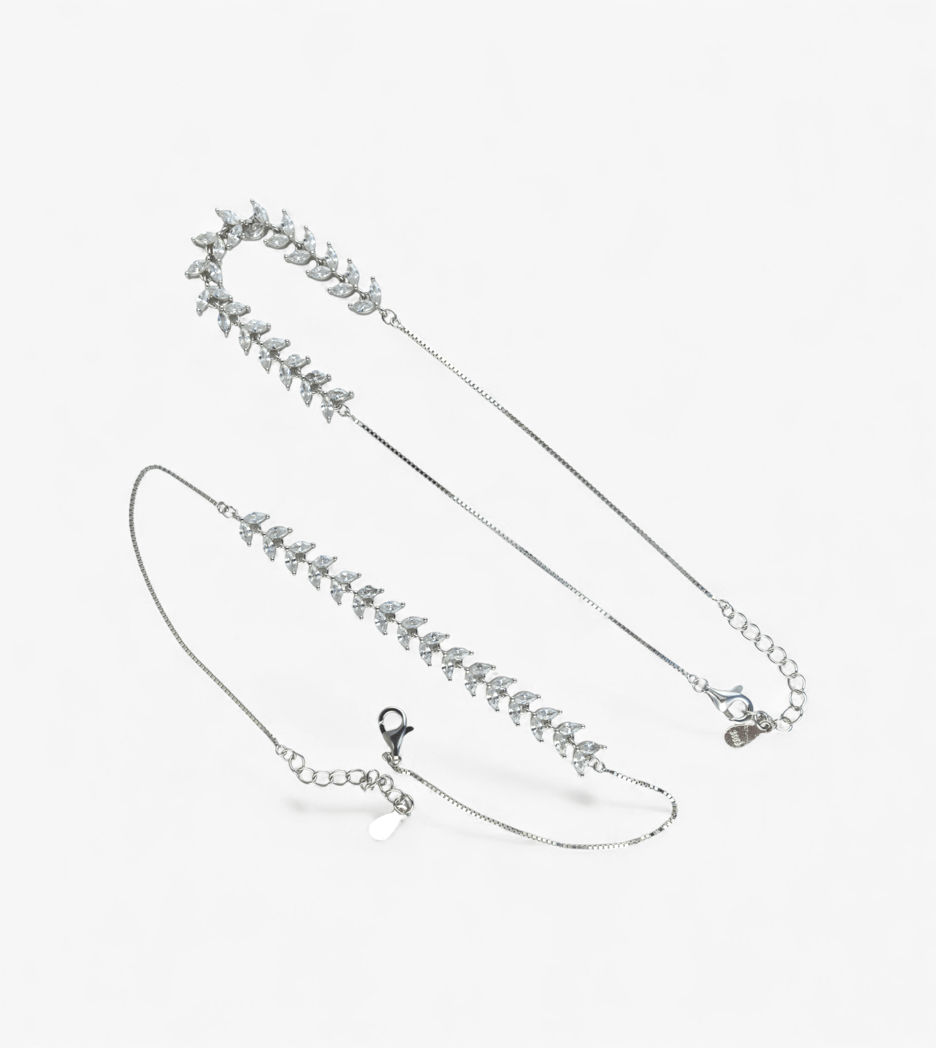 Silver Laurel Anklets PAIR - Miraura Jewels