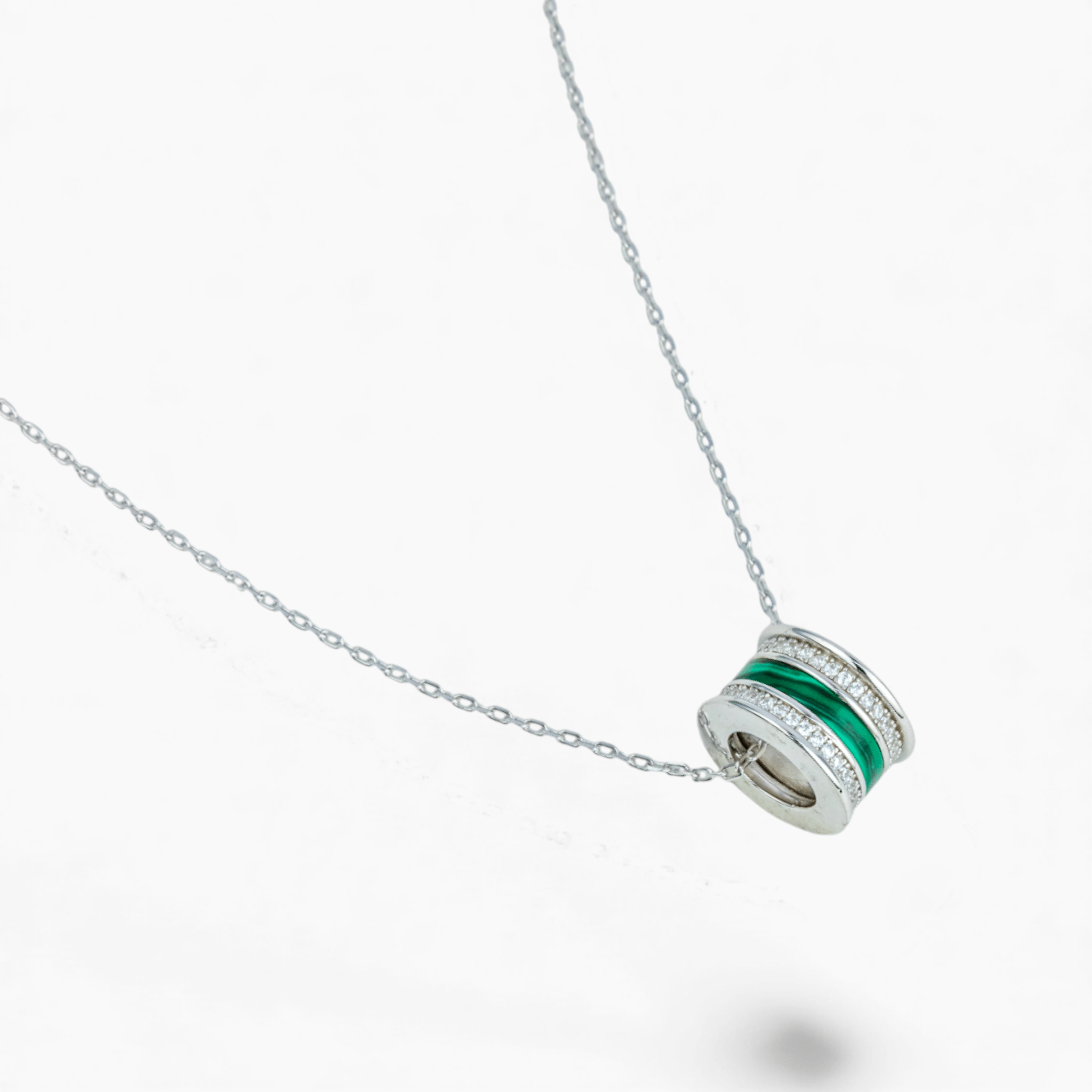 Silver Malachite Bead Pendant - Miraura Jewels