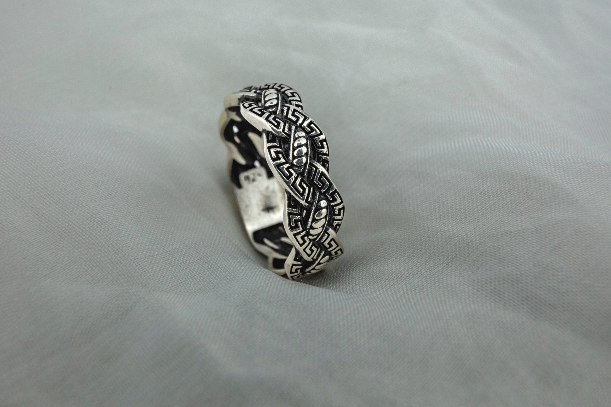Silver Oxidized Woven Ring - Miraura Jewels