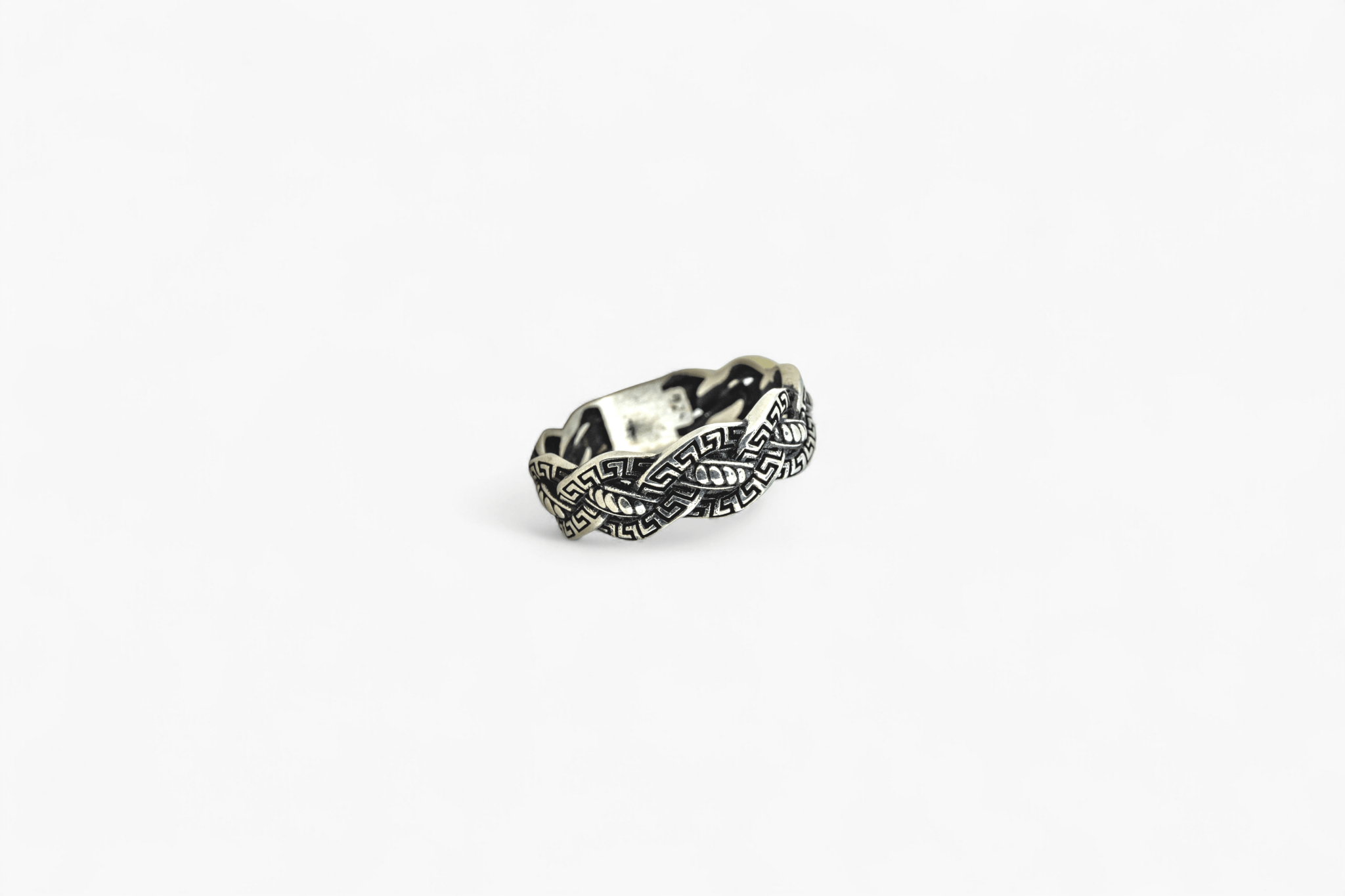 Silver Oxidized Woven Ring - Miraura Jewels