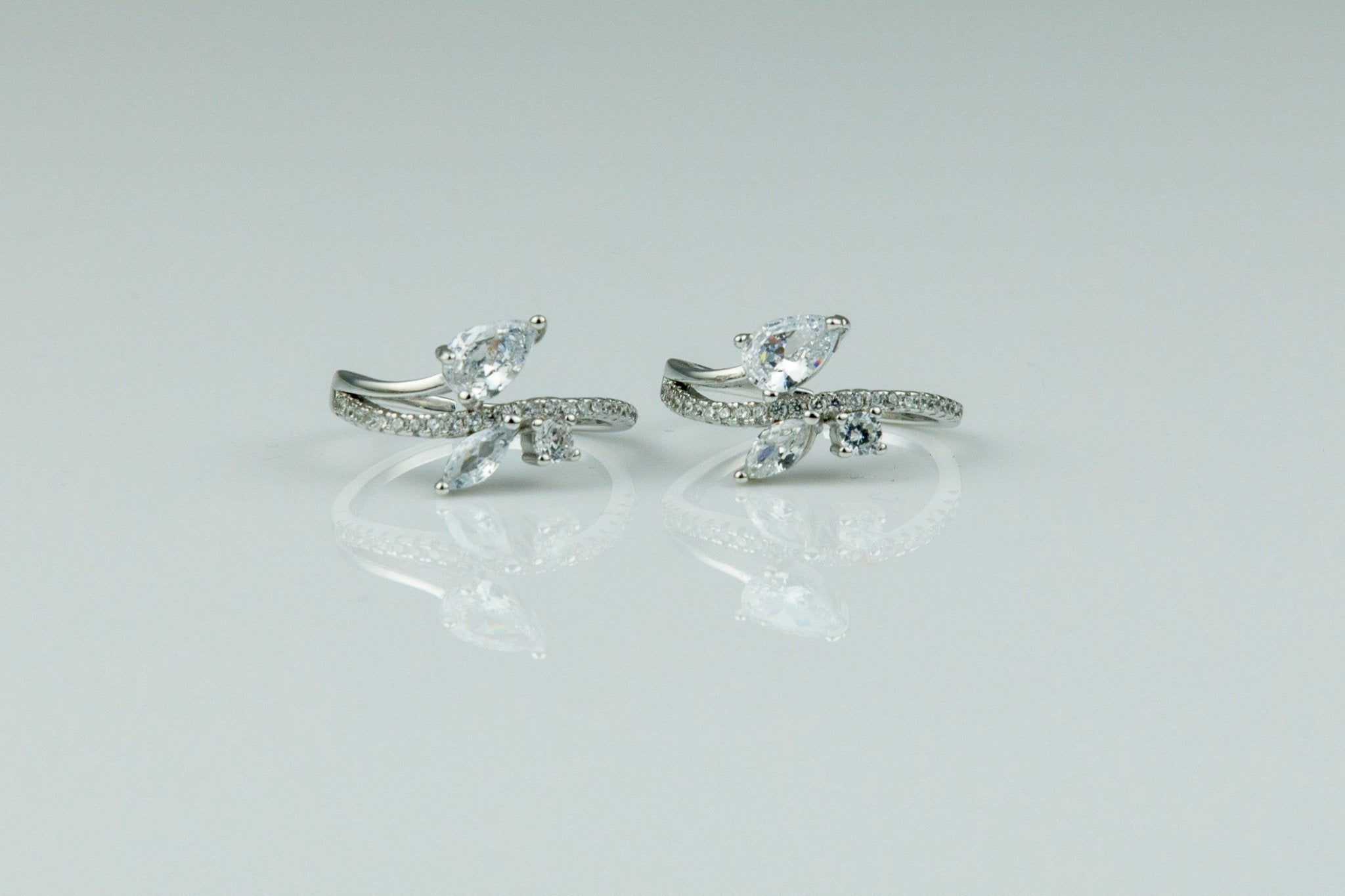 Silver Teardrop Toe Rings - Miraura Jewels