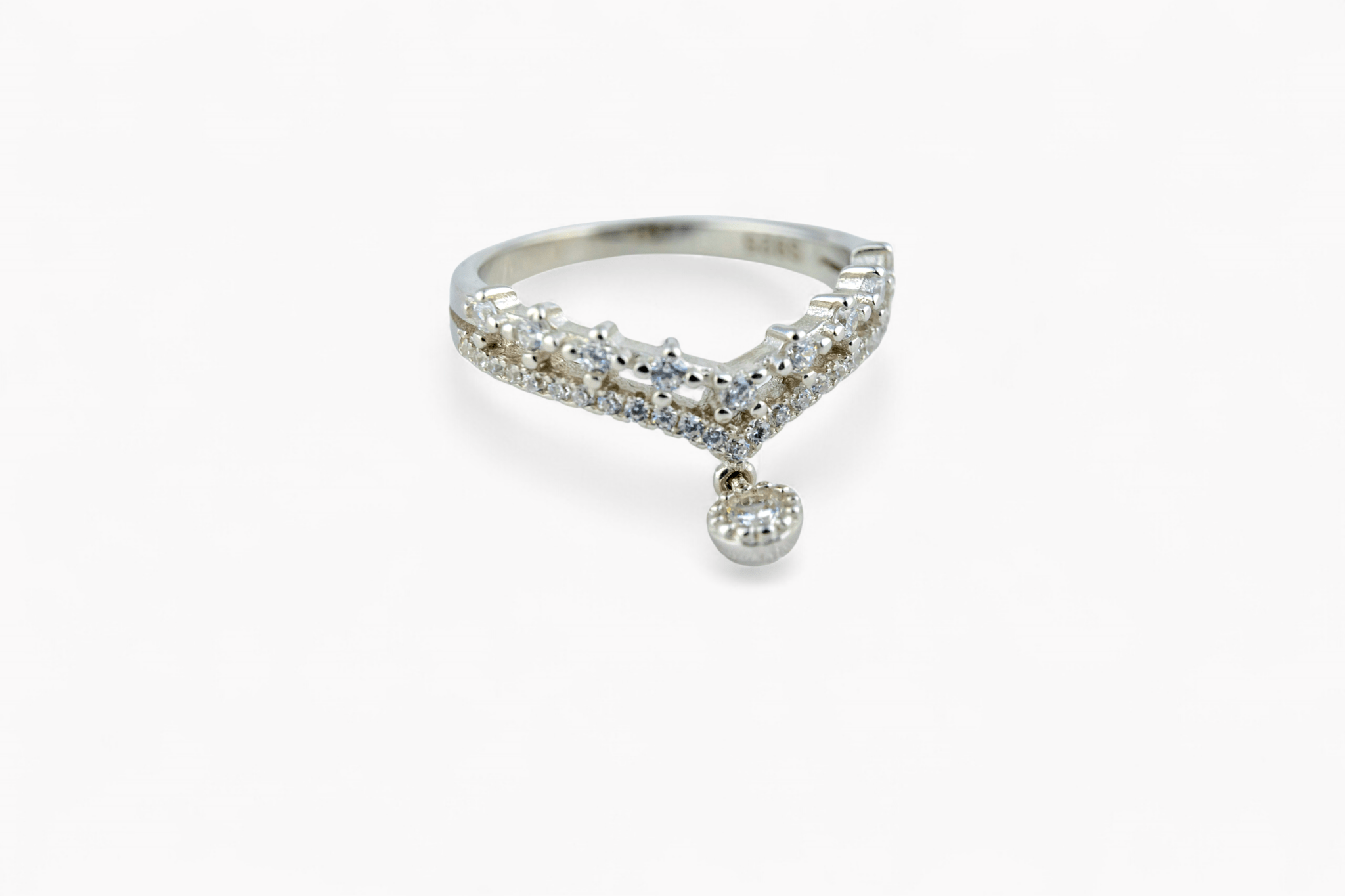 Silver - Tone Tiara Ring - Miraura Jewels