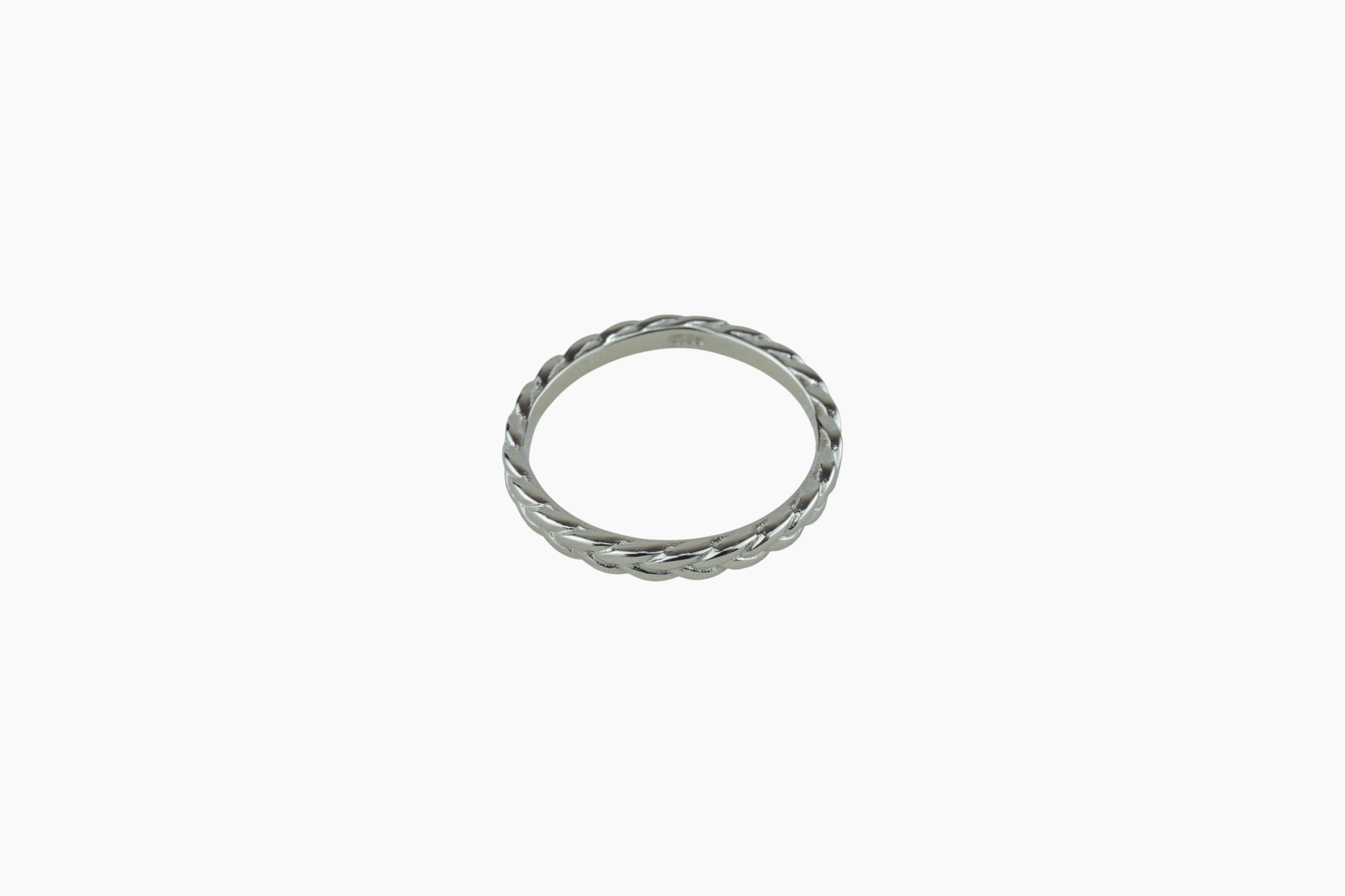 Slim Patterned Sterling Silver Band - Miraura Jewels